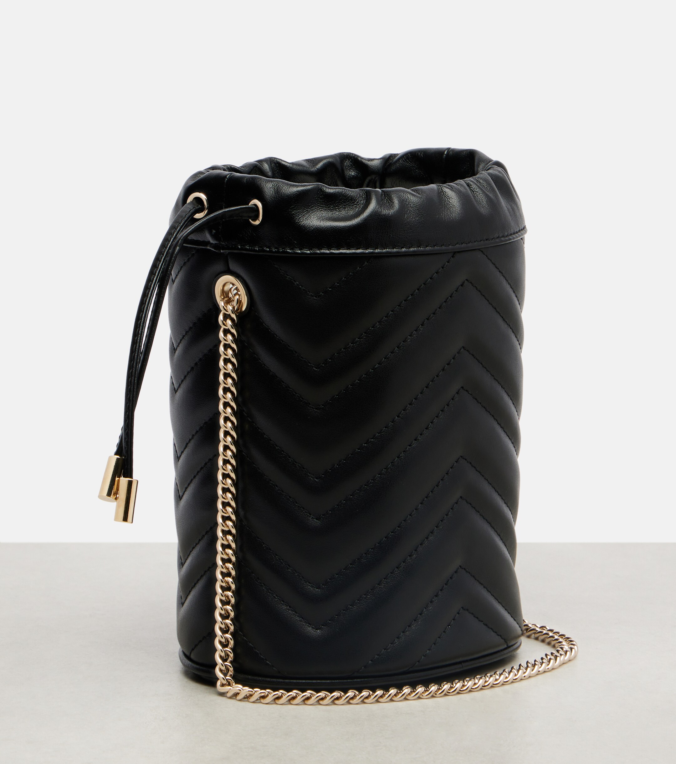 Gucci GG Marmont Small leather bucket bag