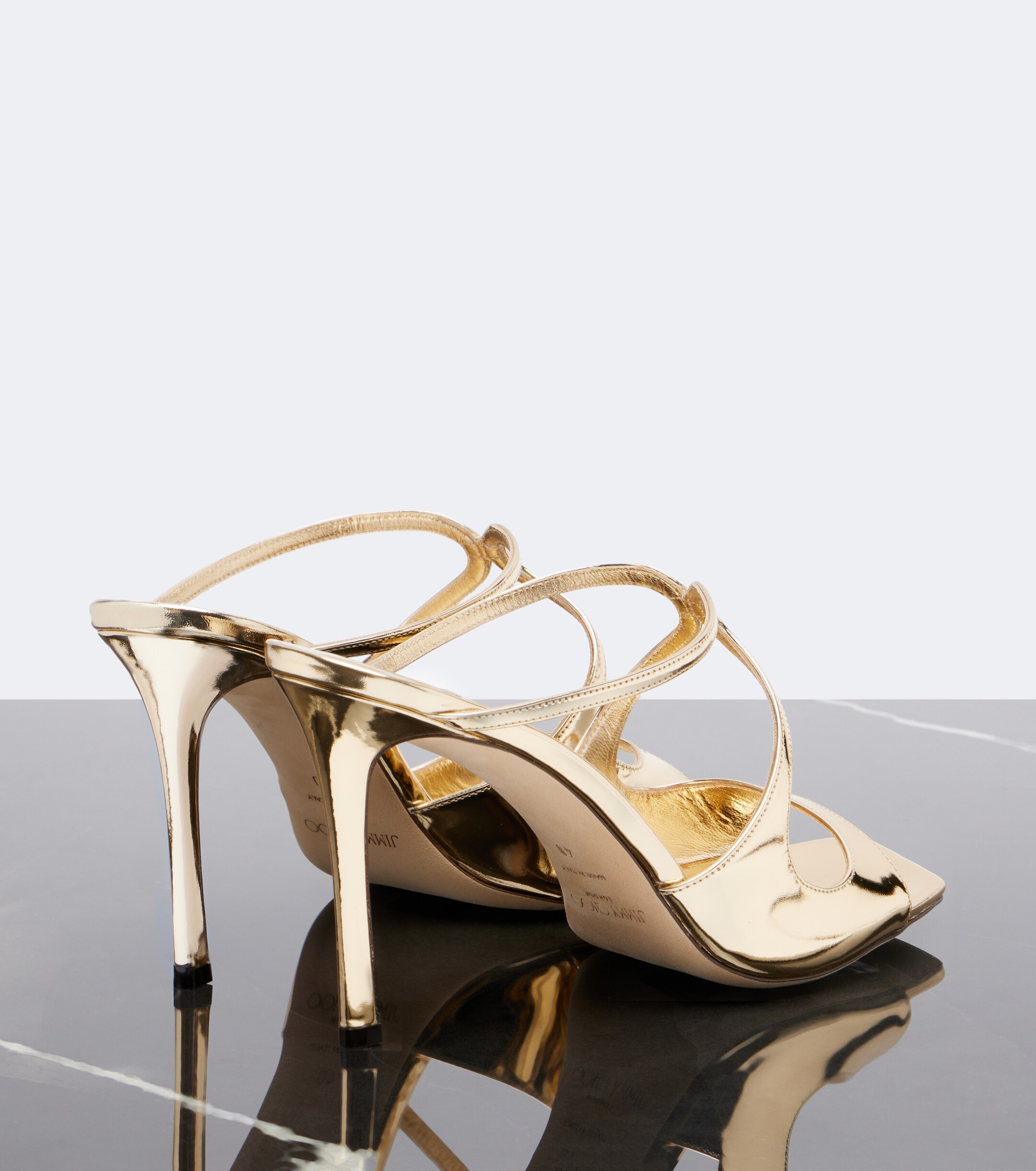 JIMMY CHOO Jimmy Choo Anise metallic leather mules