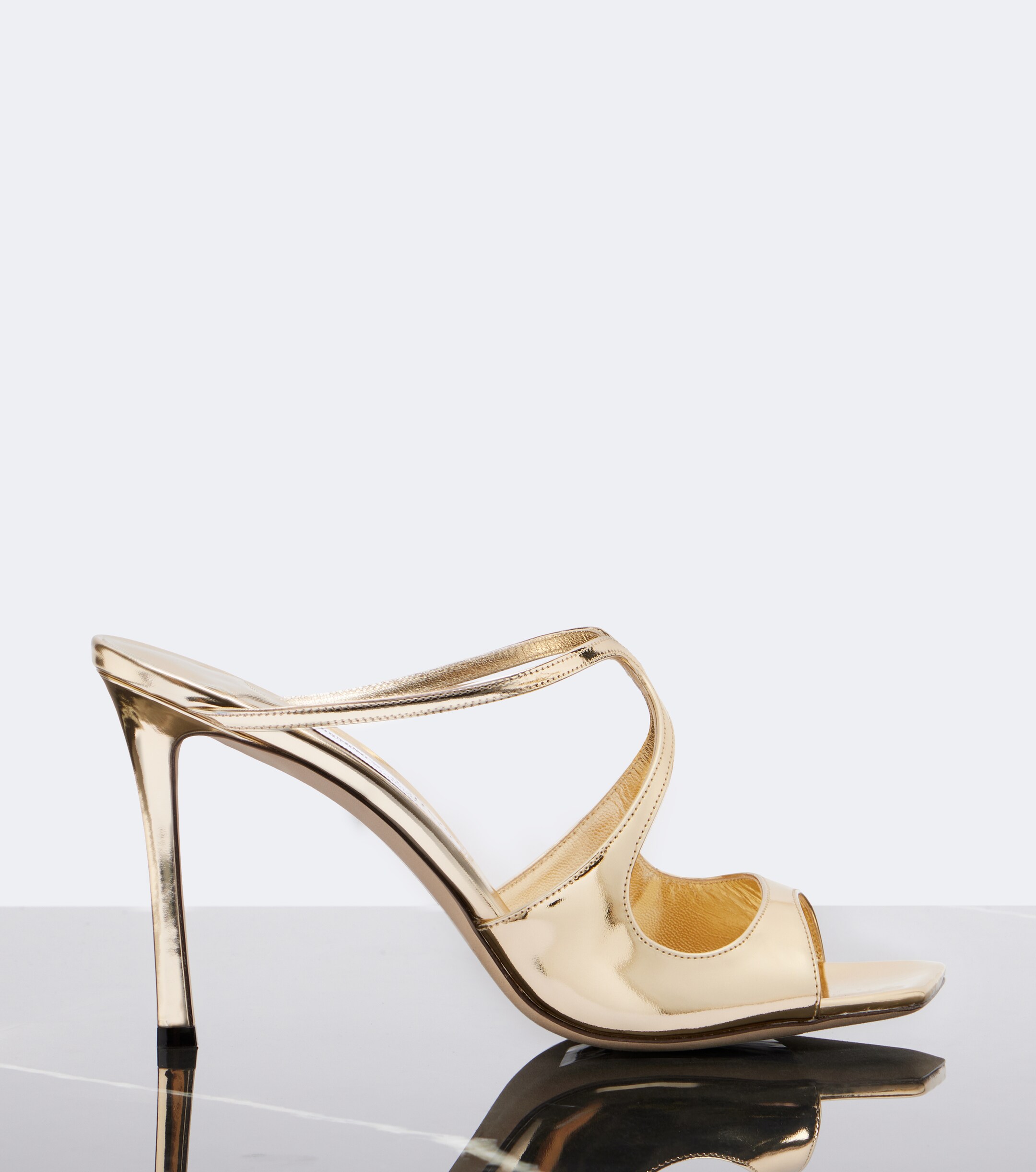 JIMMY CHOO Jimmy Choo Anise metallic leather mules