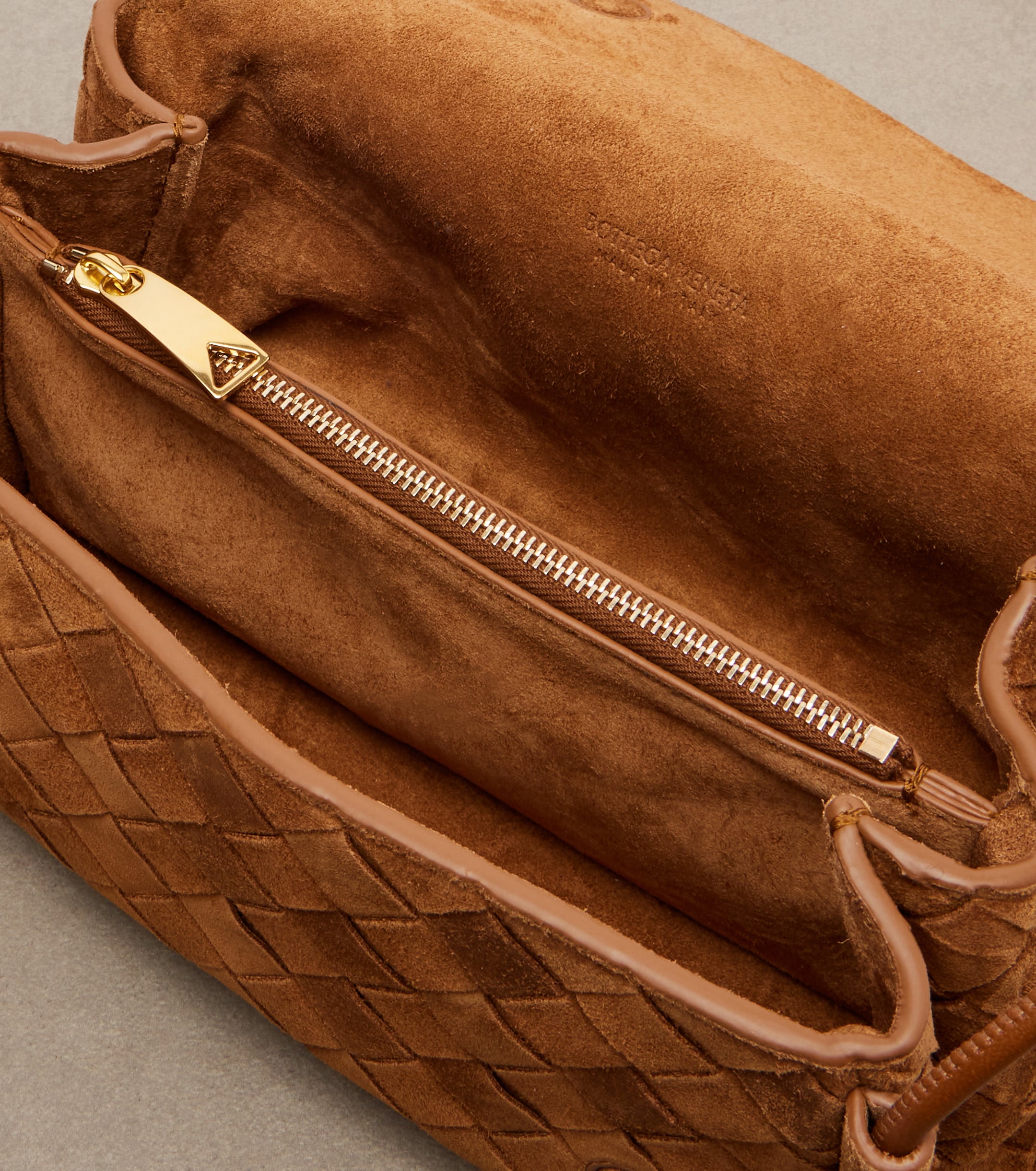 Bottega Veneta Notturno Intrecciato suede crossbody bag