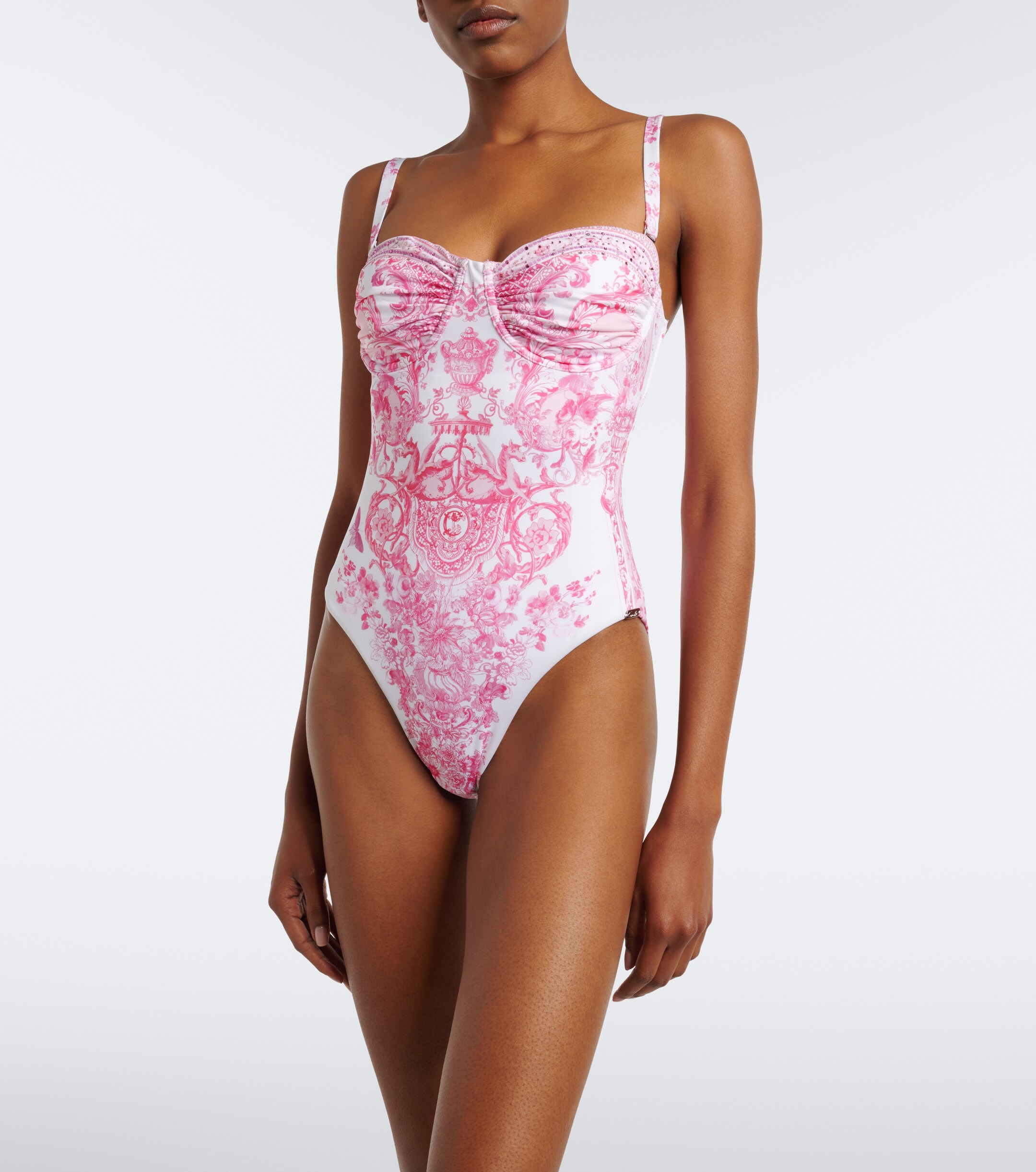 Camilla Camilla Embellished printed swimsuit