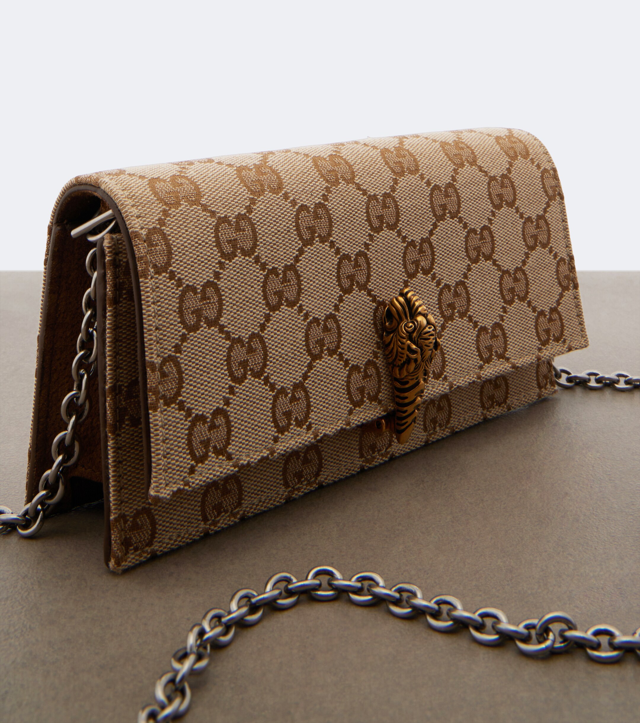 Gucci Dionysus GG canvas wallet on chain