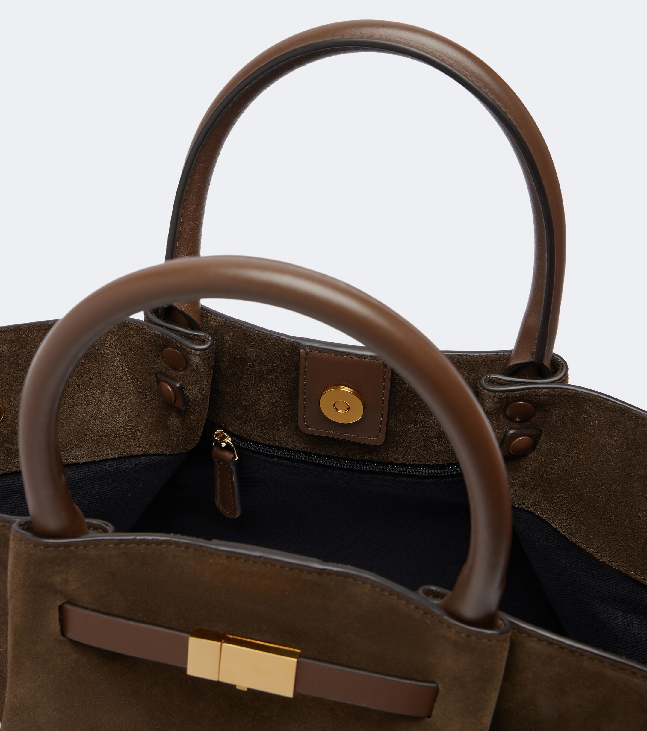 DeMellier DeMellier New York Midi suede top-handle bag
