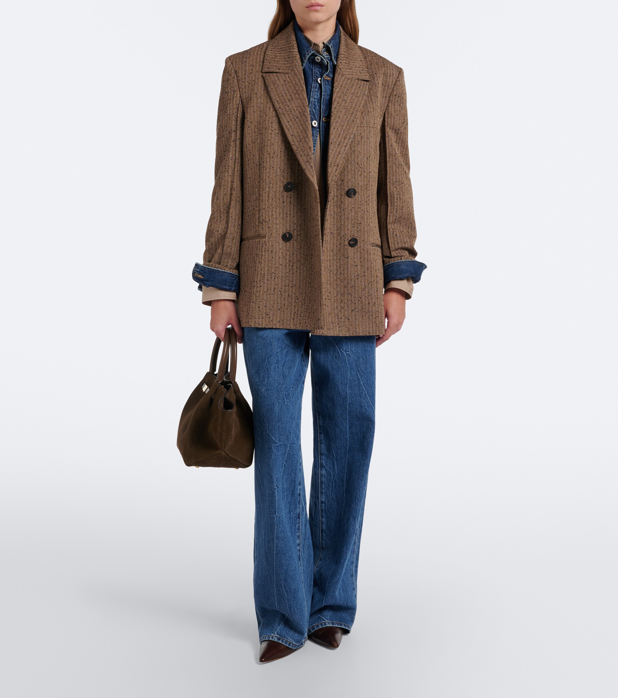 DeMellier DeMellier New York Midi suede top-handle bag