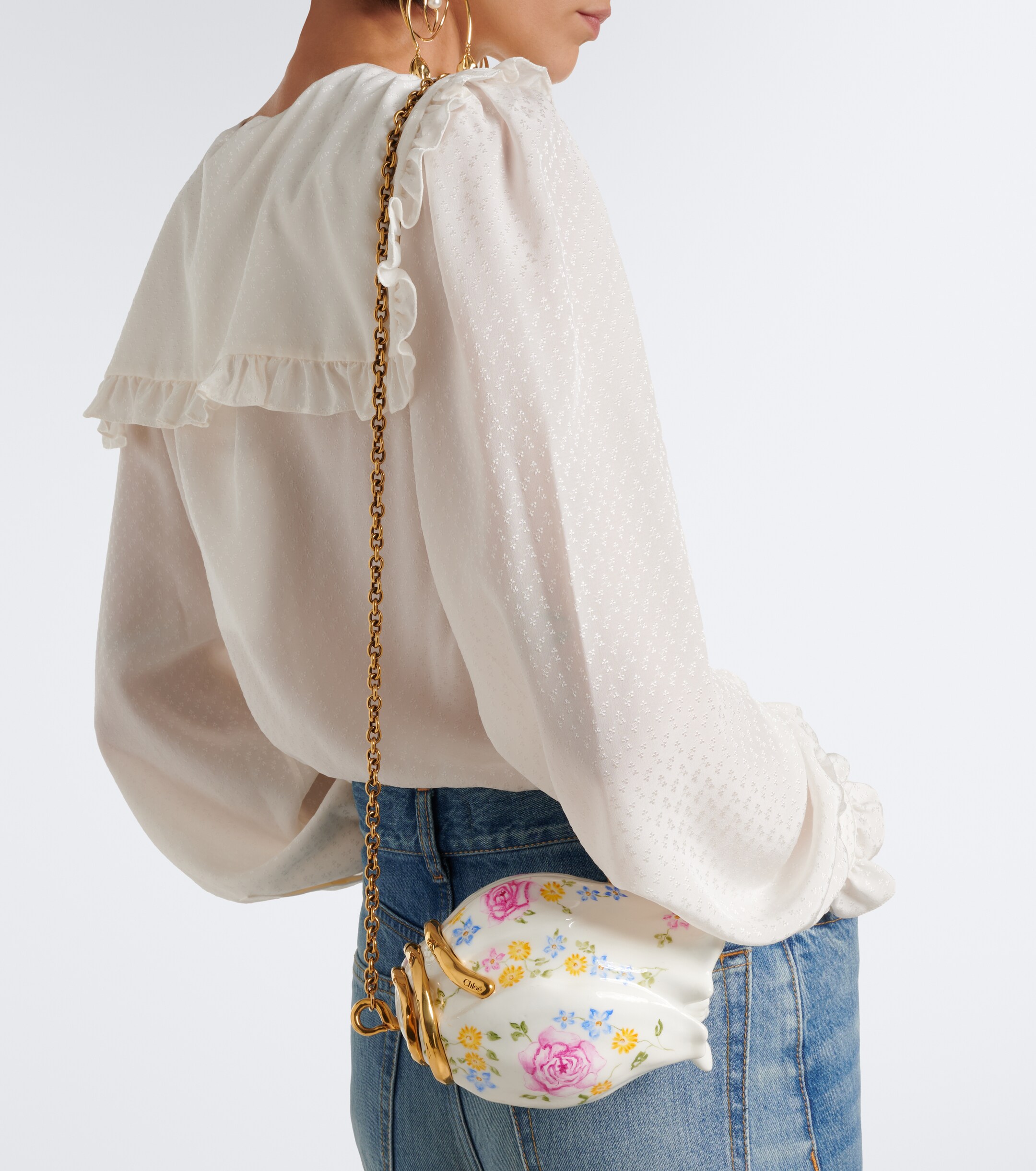 Chloé Souvenir Treasures Tulip clutch