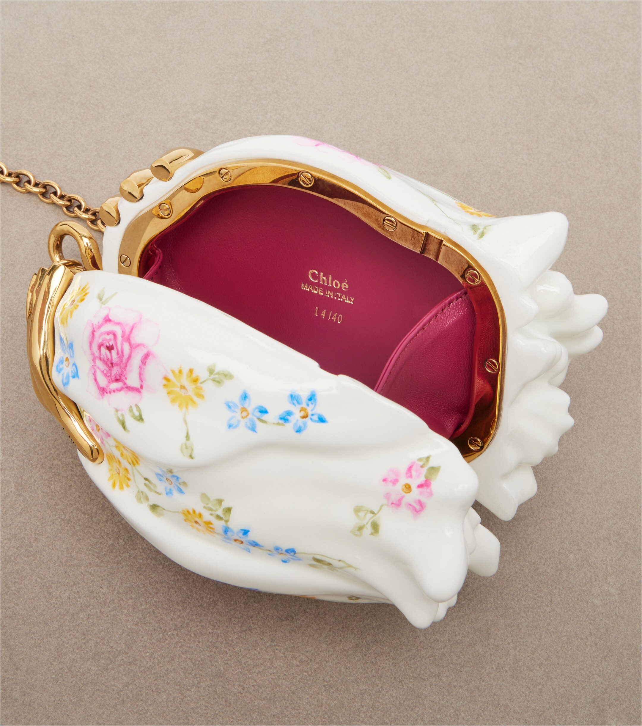 Chloé Souvenir Treasures Tulip clutch