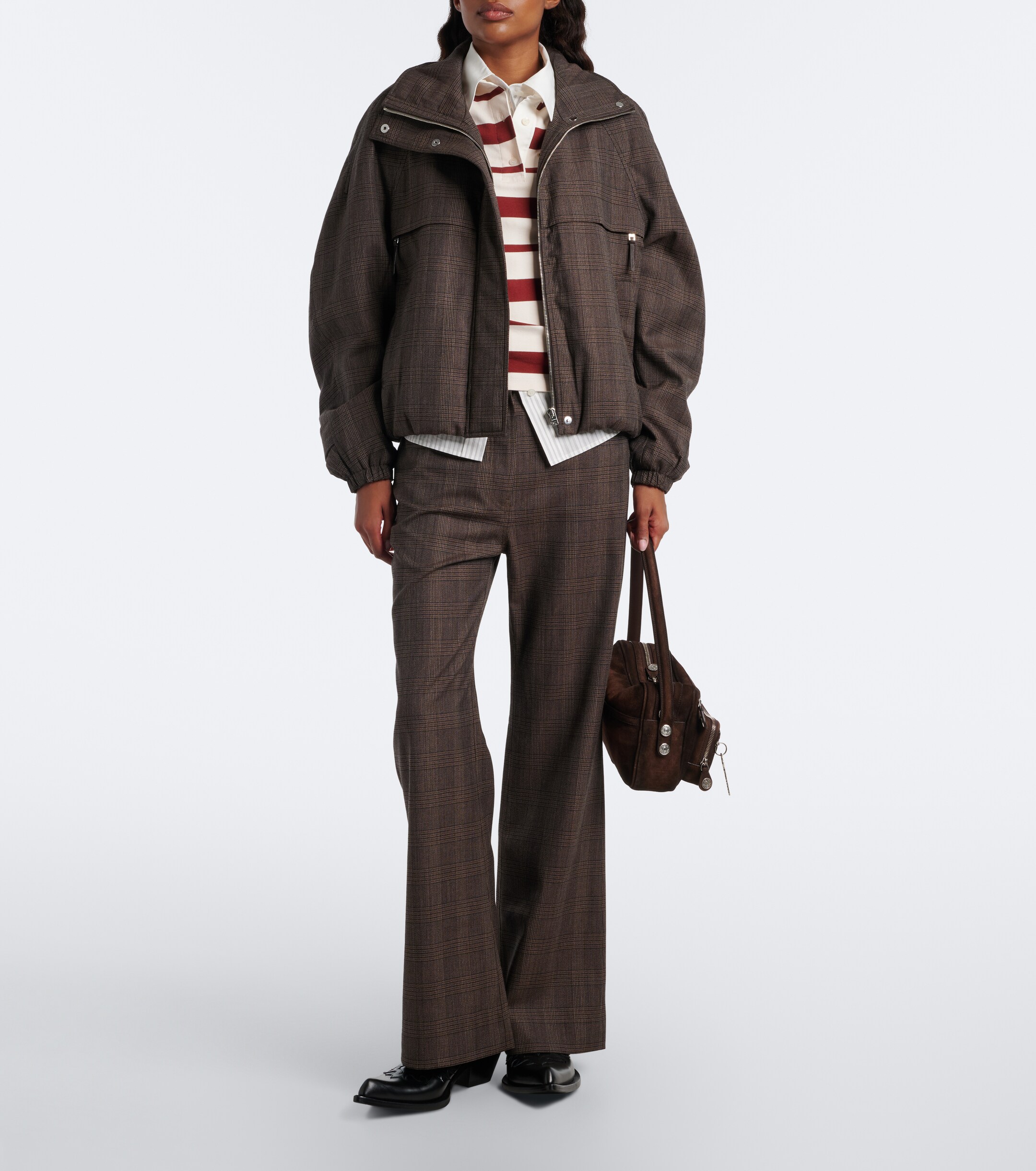 Acne Studios Acne Studios Prince of Wales check wool-blend jacket