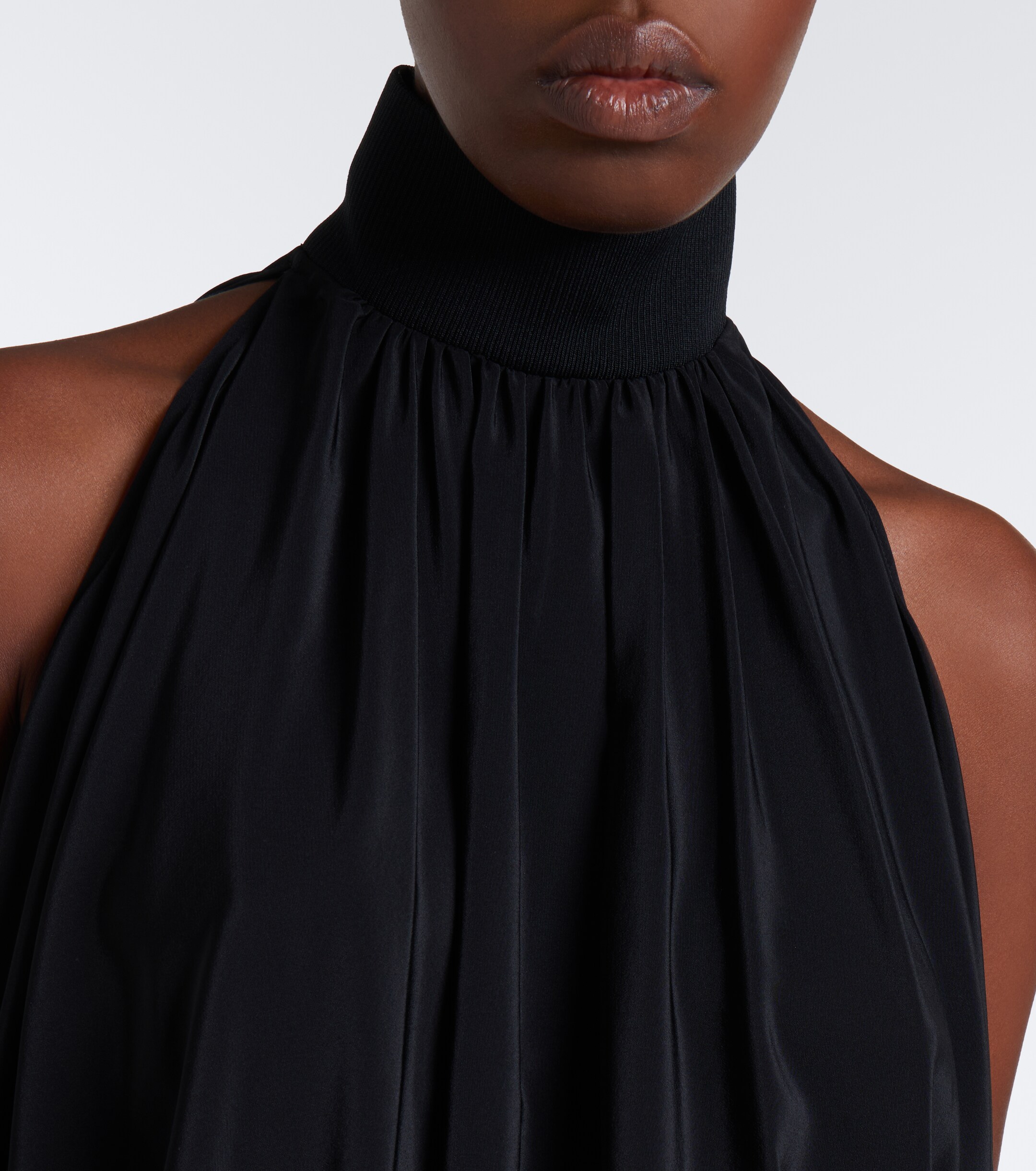 Sportmax Sportmax Draped halterneck silk satin top
