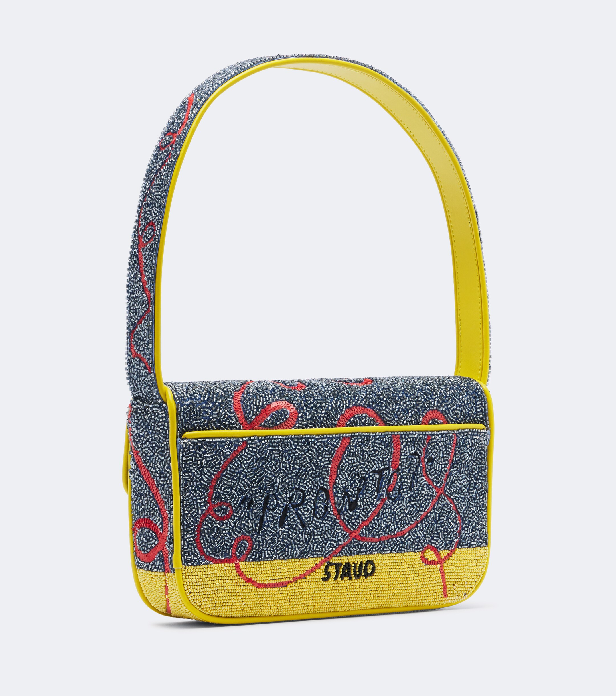 Staud Tommy Small beaded shoulder bag