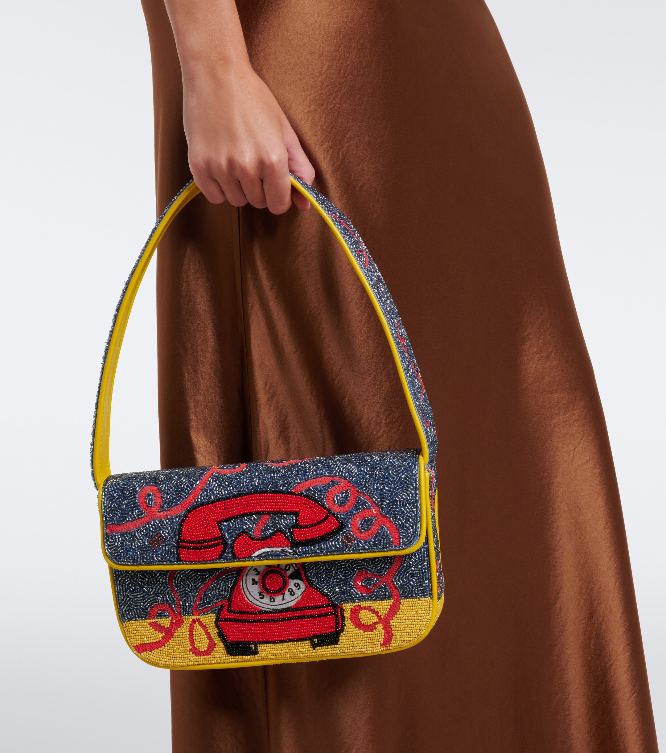 Staud Tommy Small beaded shoulder bag