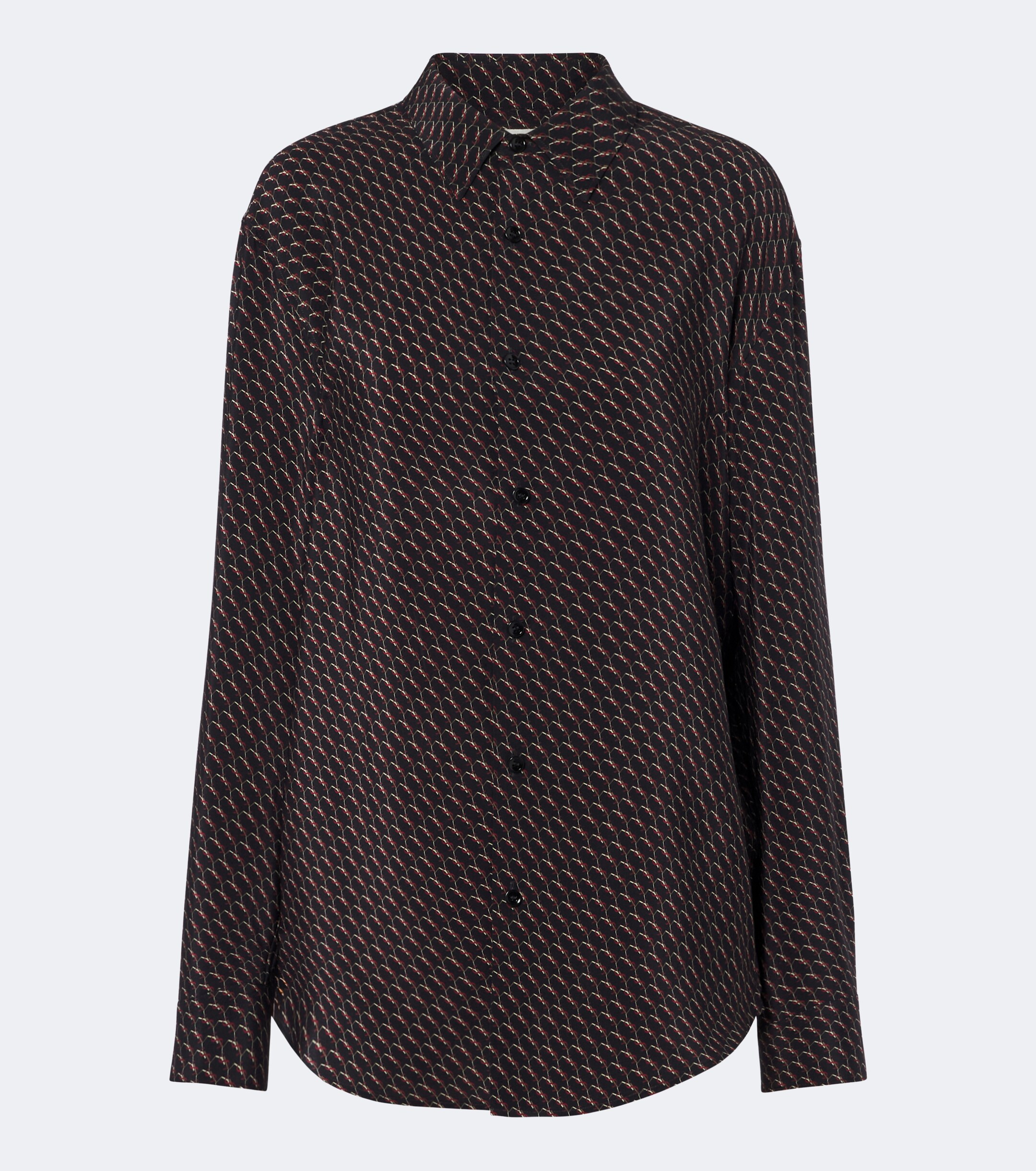 Saint Laurent Saint Laurent Cassandre printed silk shirt