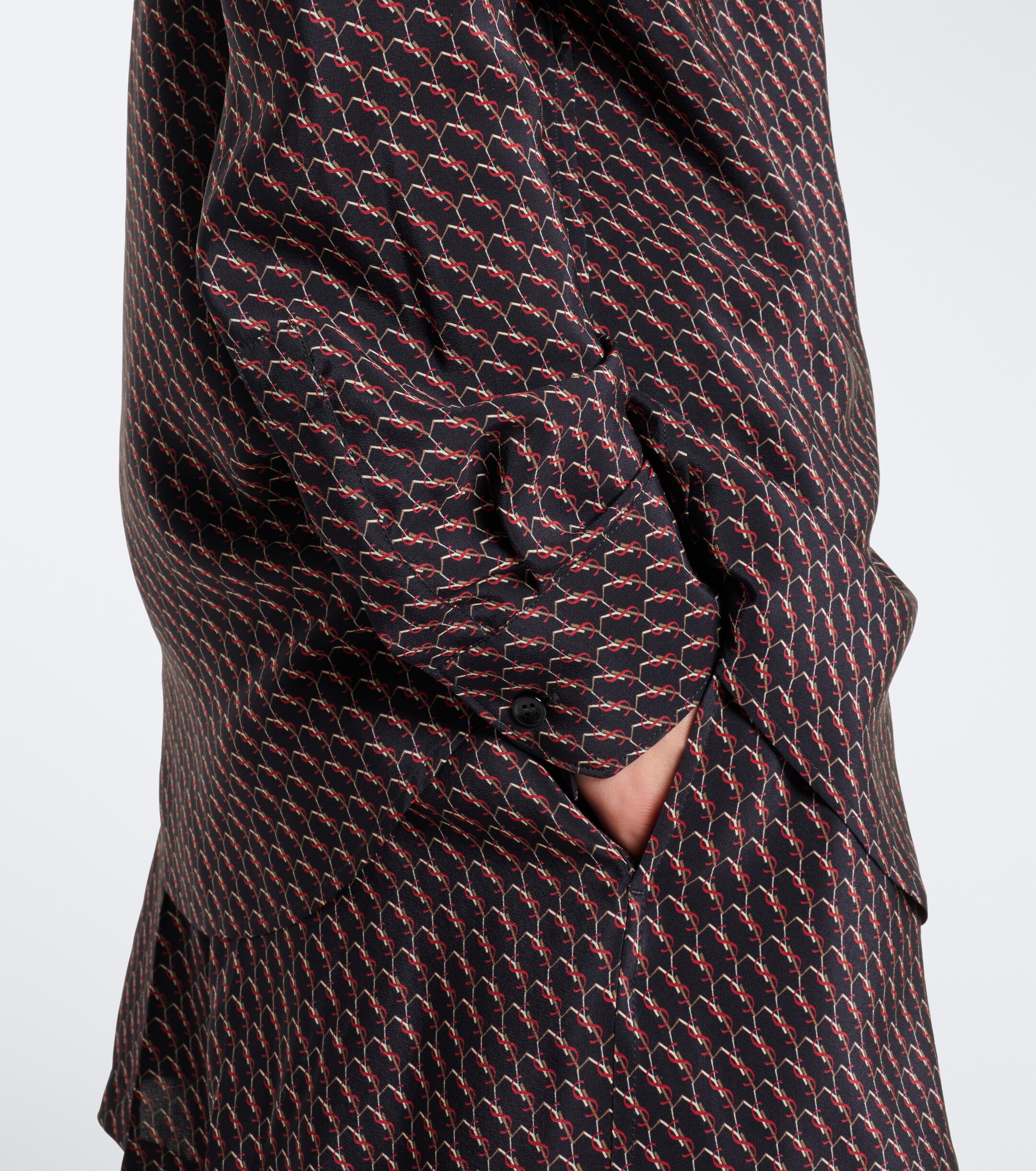 Saint Laurent Saint Laurent Cassandre printed silk shirt