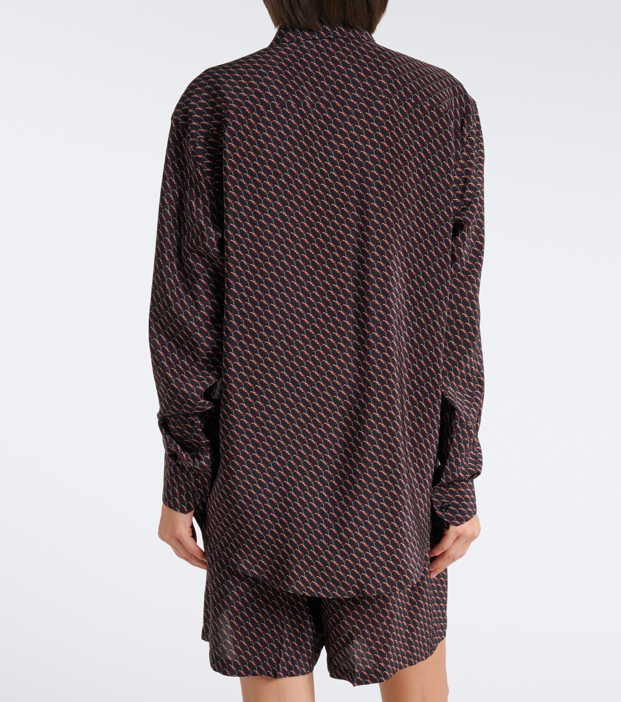 Saint Laurent Saint Laurent Cassandre printed silk shirt