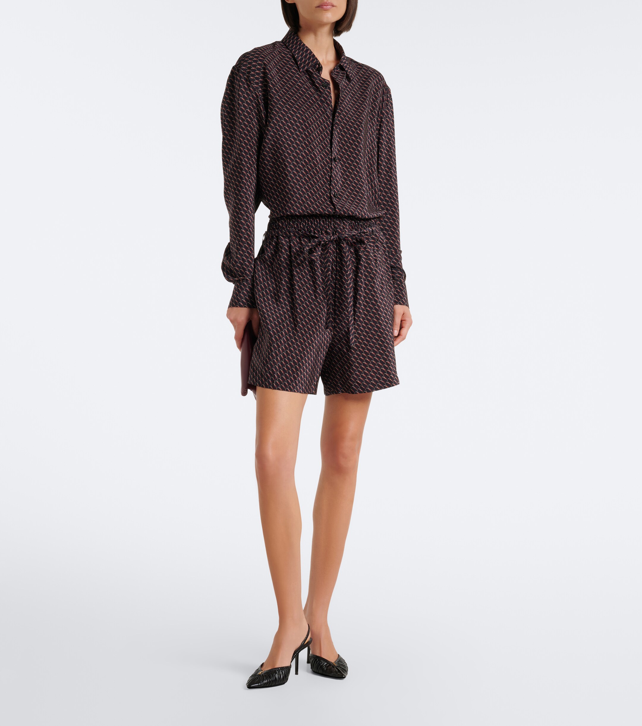 Saint Laurent Saint Laurent Cassandre printed silk shirt
