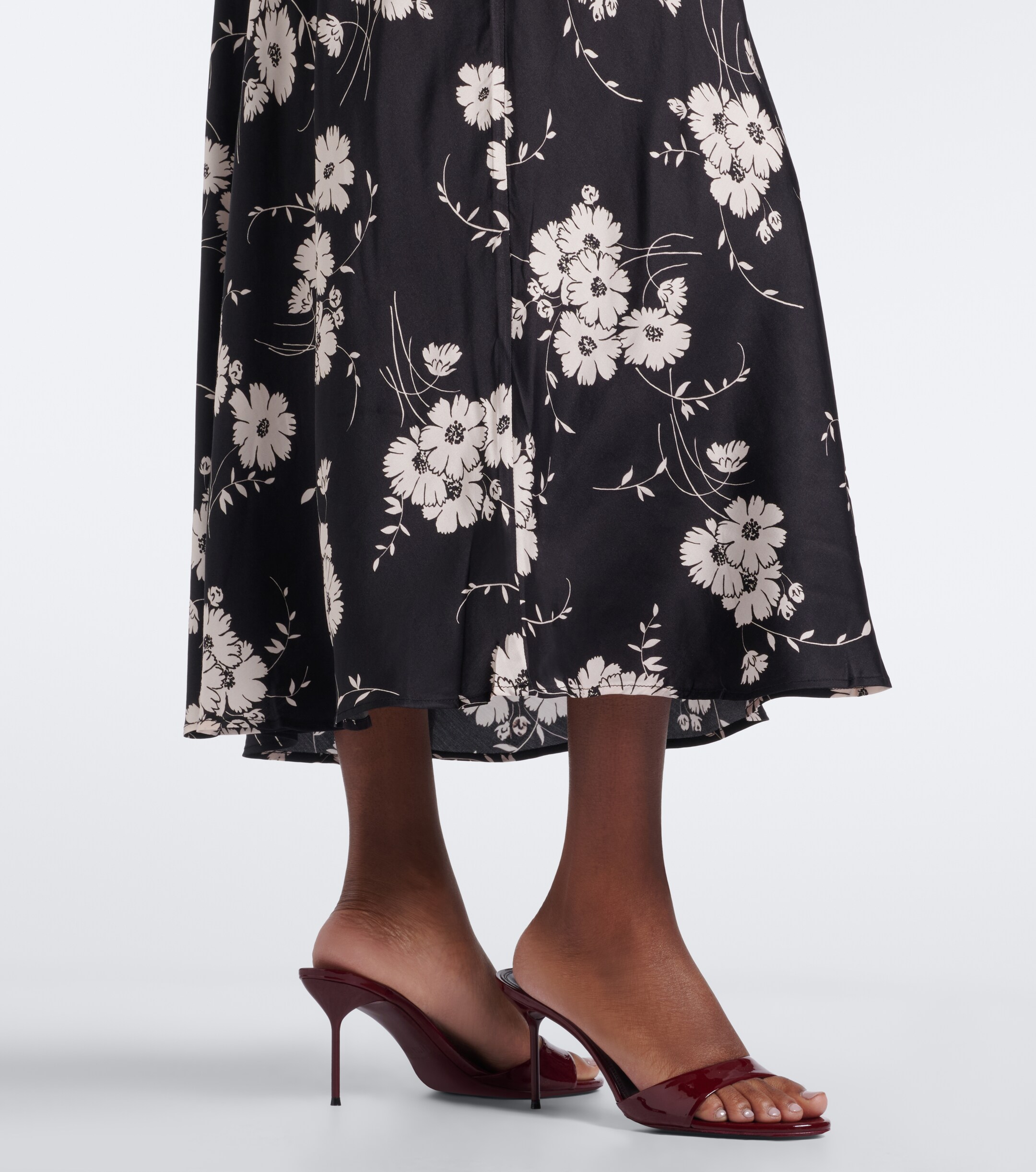 RIXO Rixo Fern floral lace-trimmed satin midi dress
