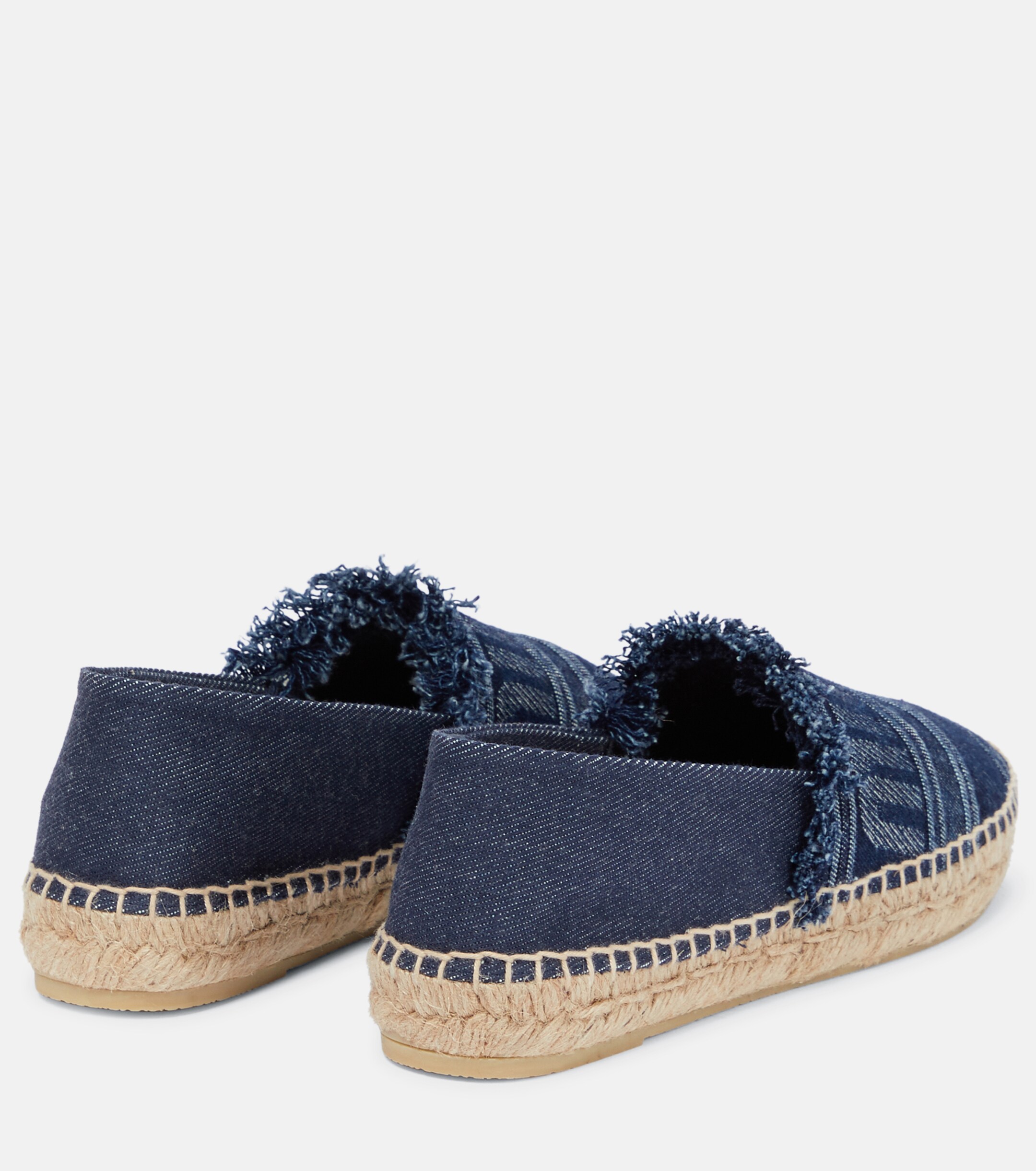Miu Miu Logo jacquard denim espadrilles thumbnail