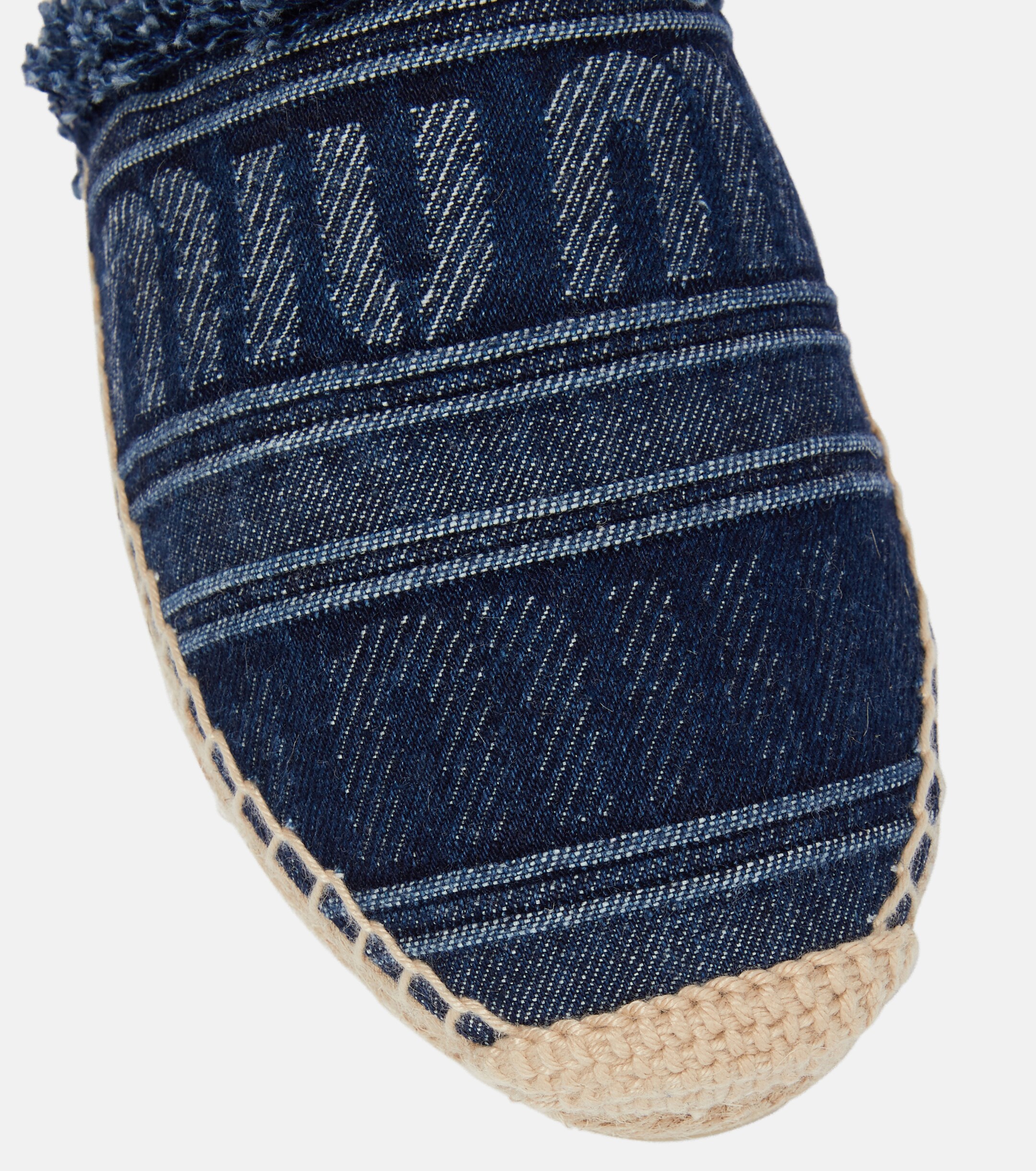 Miu Miu Logo jacquard denim espadrilles thumbnail