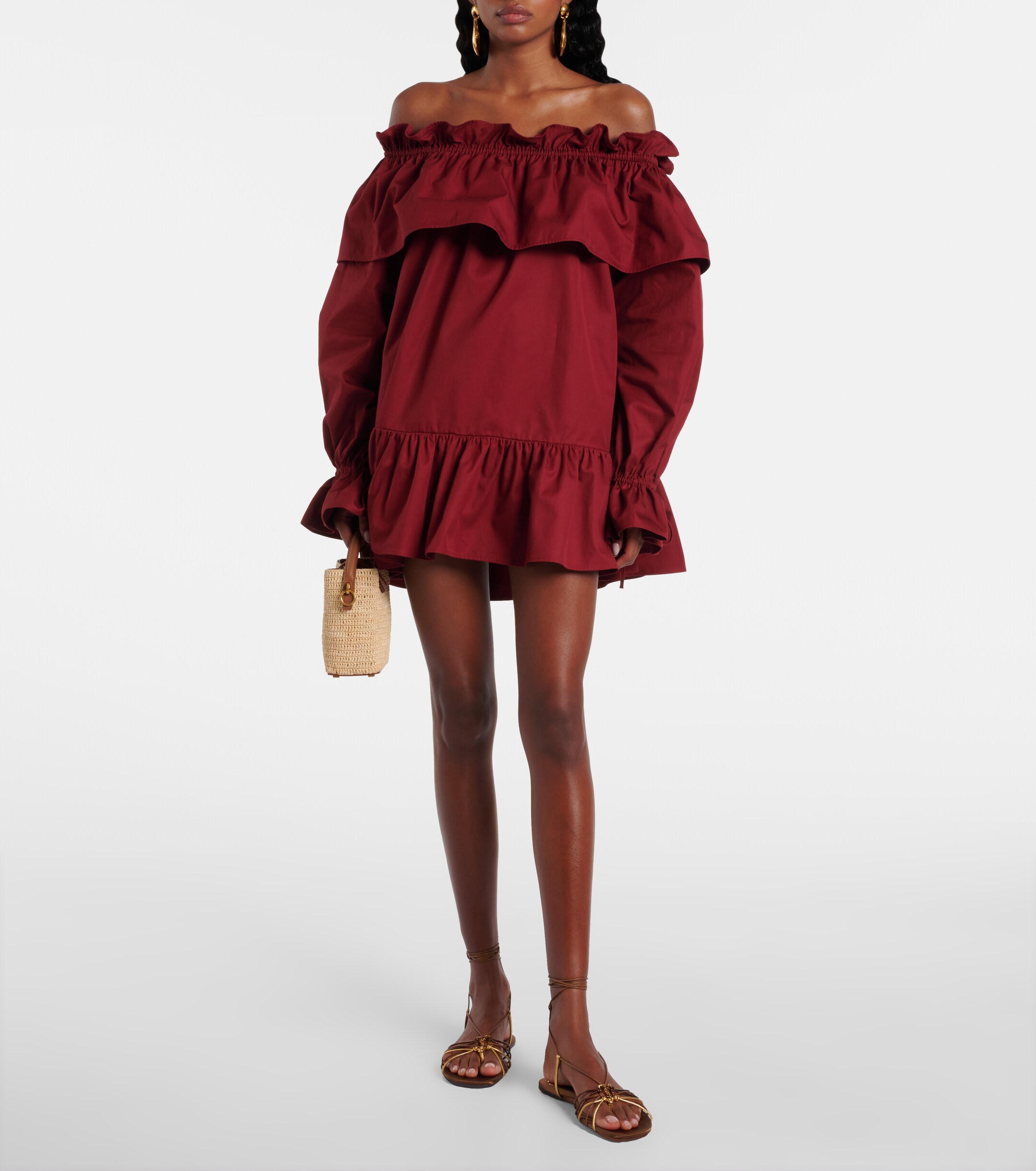 Saint Laurent Le 37 Mini raffia bucket bag