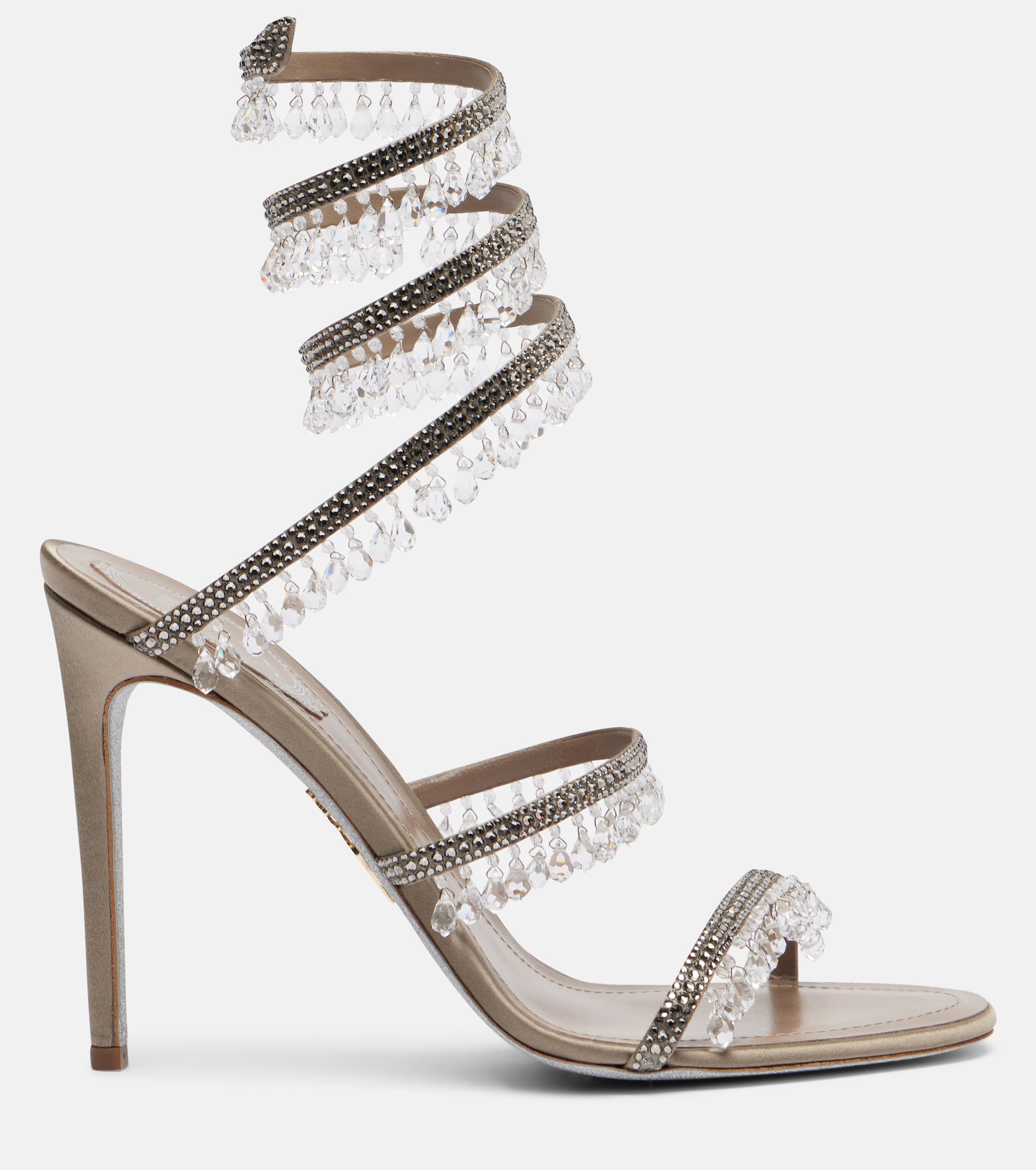 RENÉ CAOVILLA Chandelier 105 embellished satin sandals thumbnail