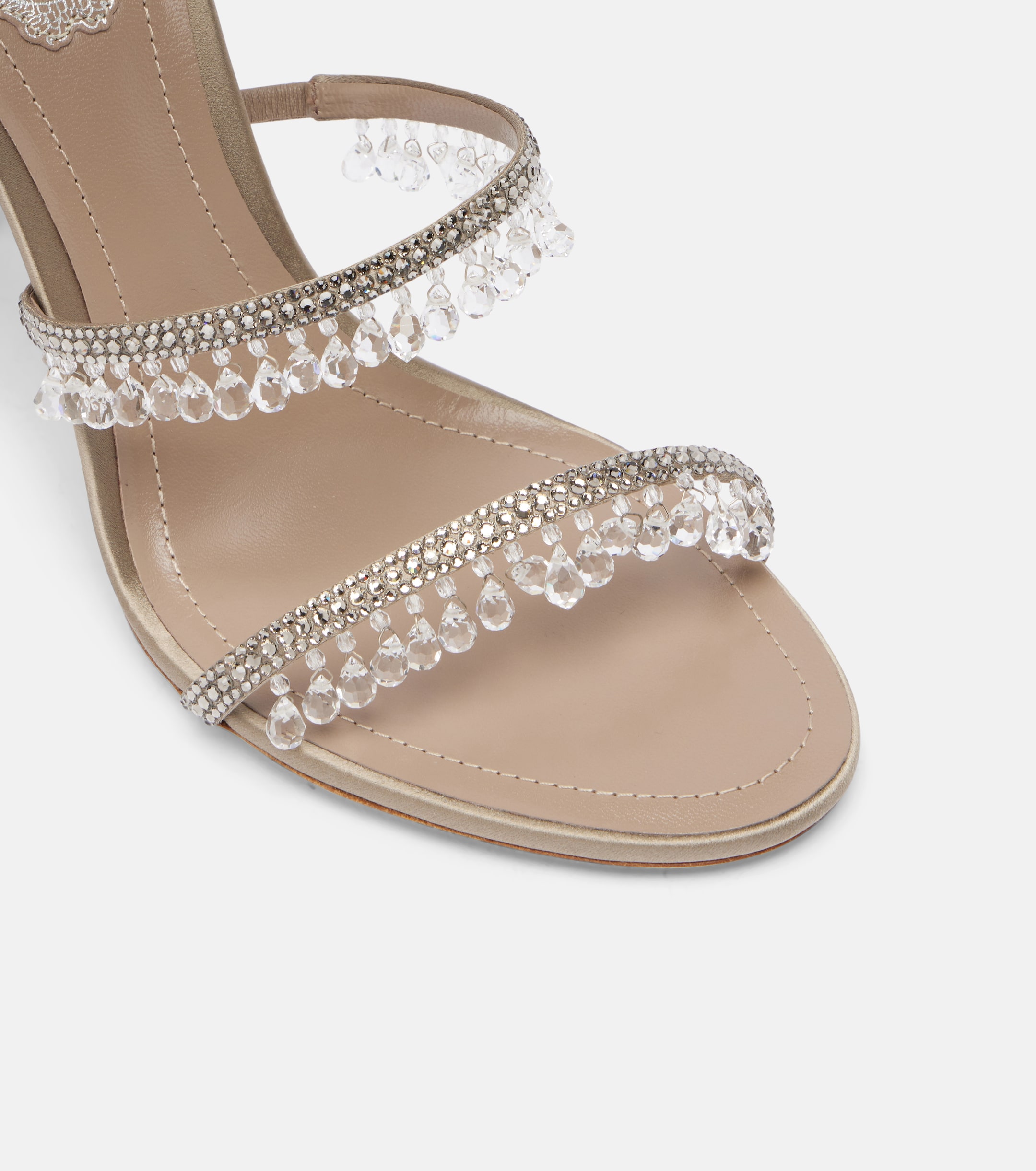 RENÉ CAOVILLA Chandelier 105 embellished satin sandals thumbnail