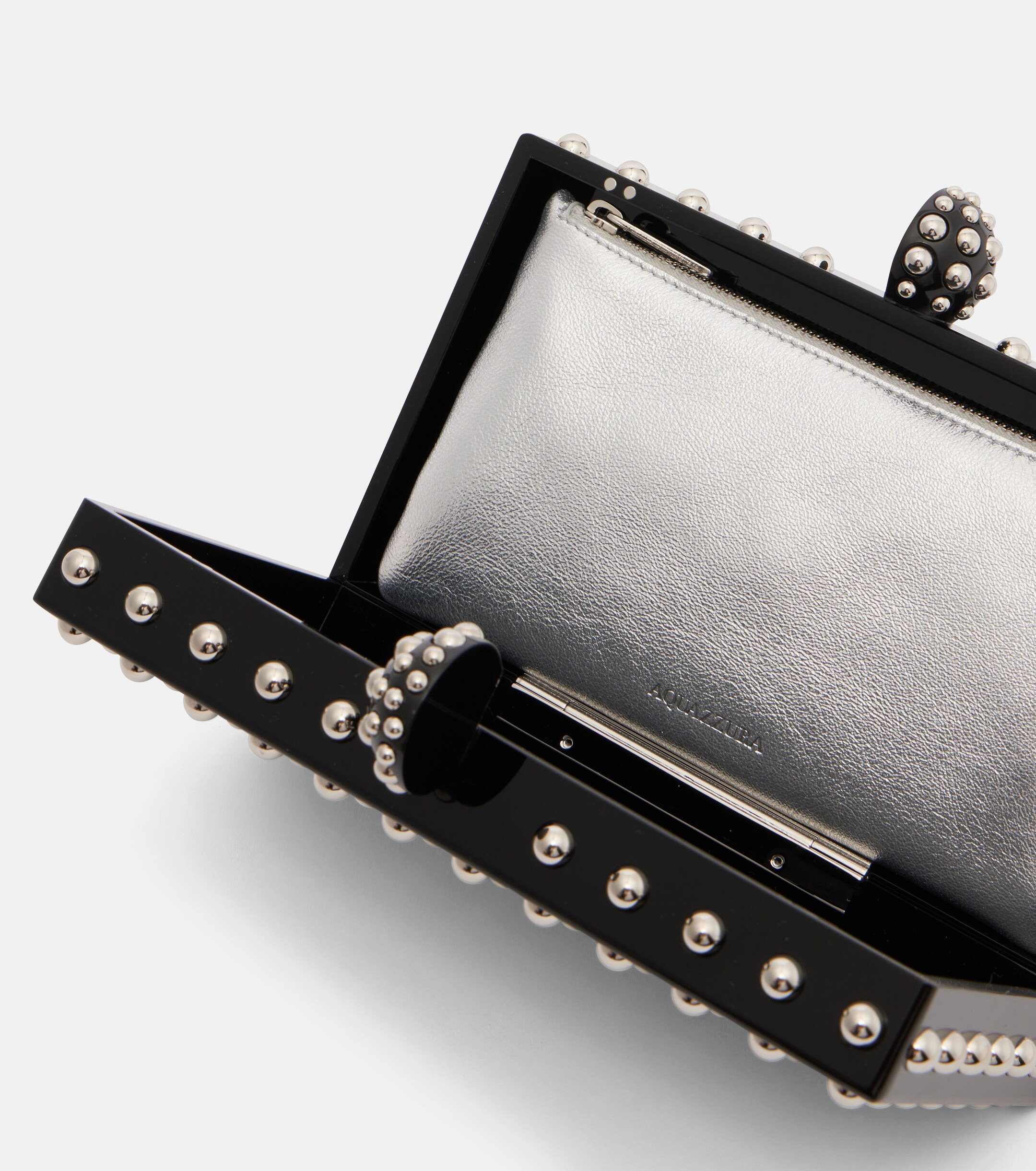 AQUAZZURA Cosmic Mini studded clutch
