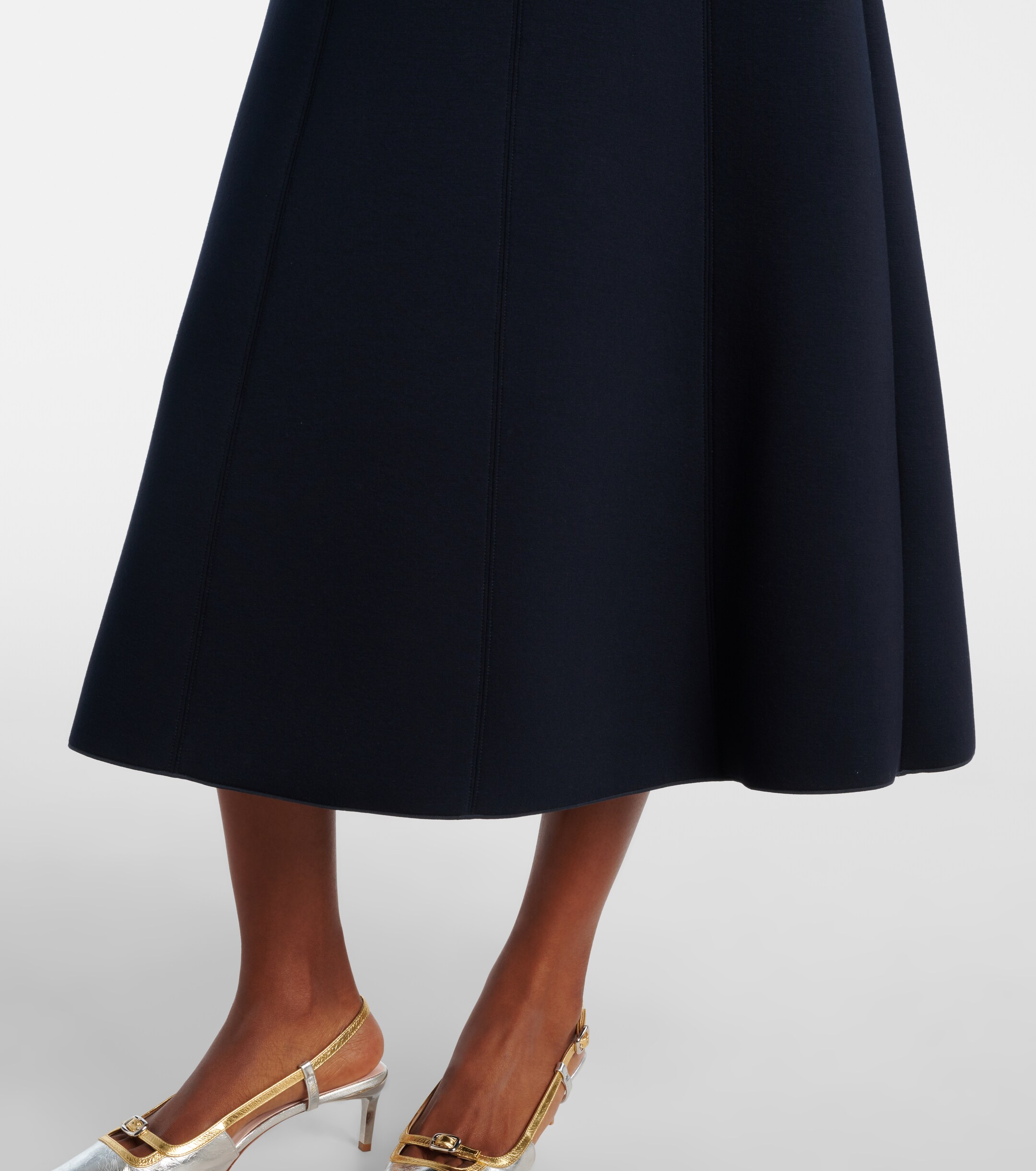S Max Mara Brunate paneled midi skirt thumbnail