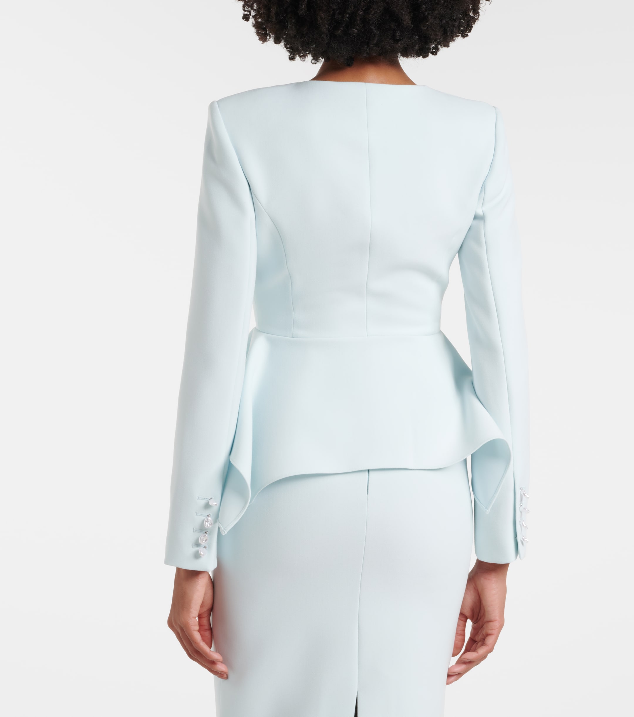 Roland Mouret Peplum crêpe blazer thumbnail