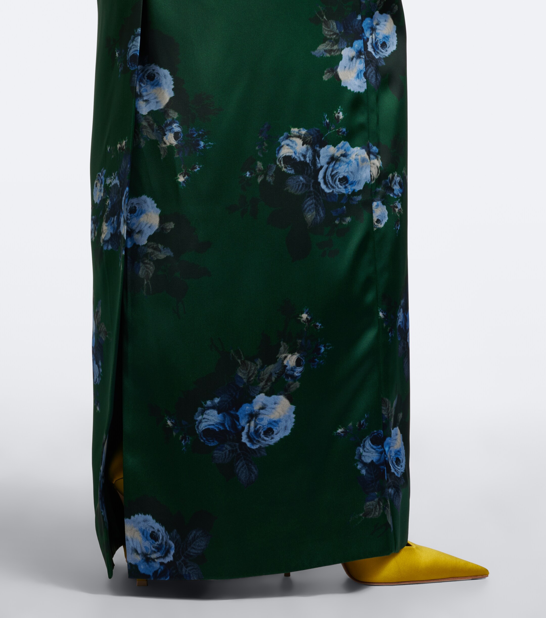 Erdem Erdem Belted floral duchess satin gown
