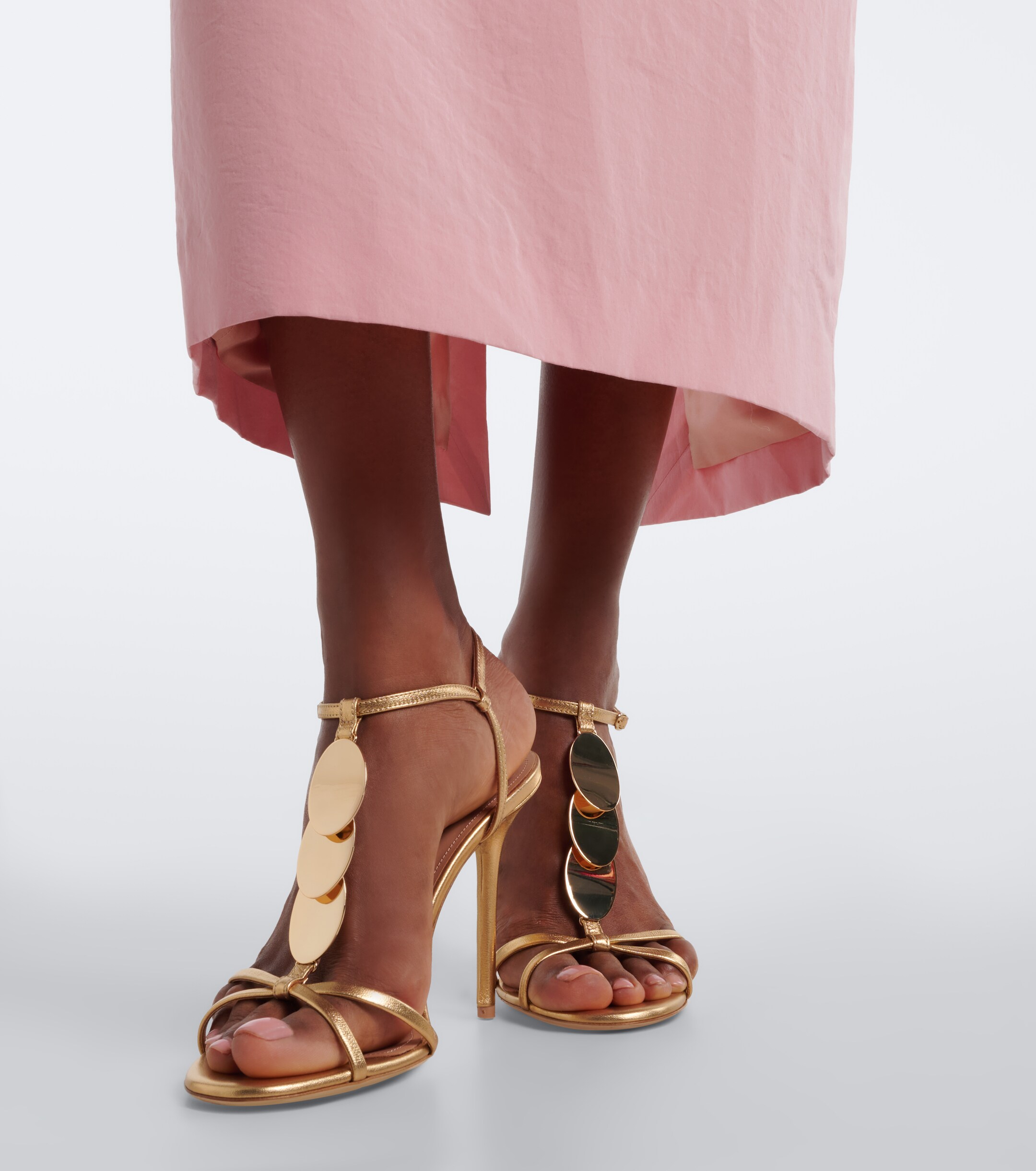 Malone Souliers Malone Souliers Kali embellished metallic leather sandals