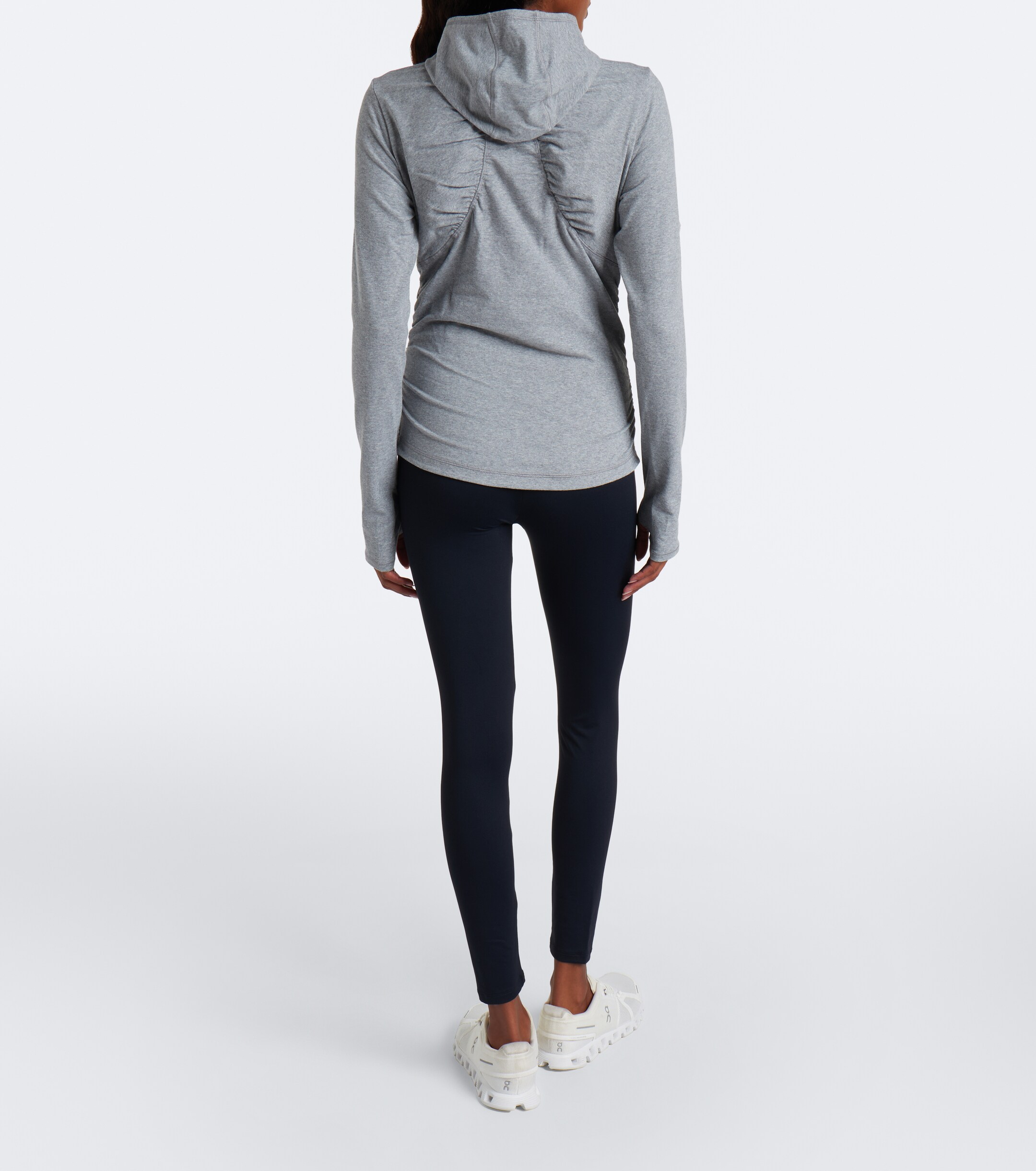 adidas by Stella McCartney Adidas by Stella McCartney Logo jersey half-zip hoodie
