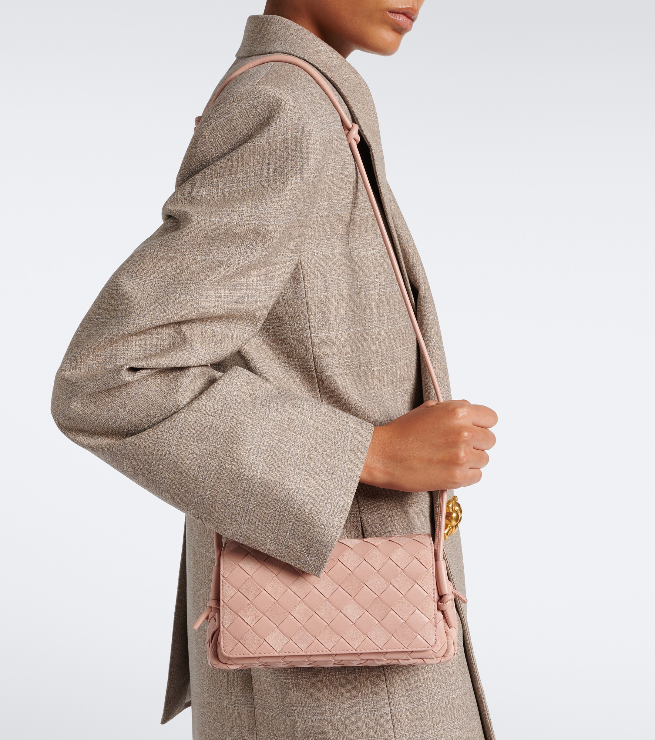 Bottega Veneta Bottega Veneta Notturno Intrecciato leather crossbody bag