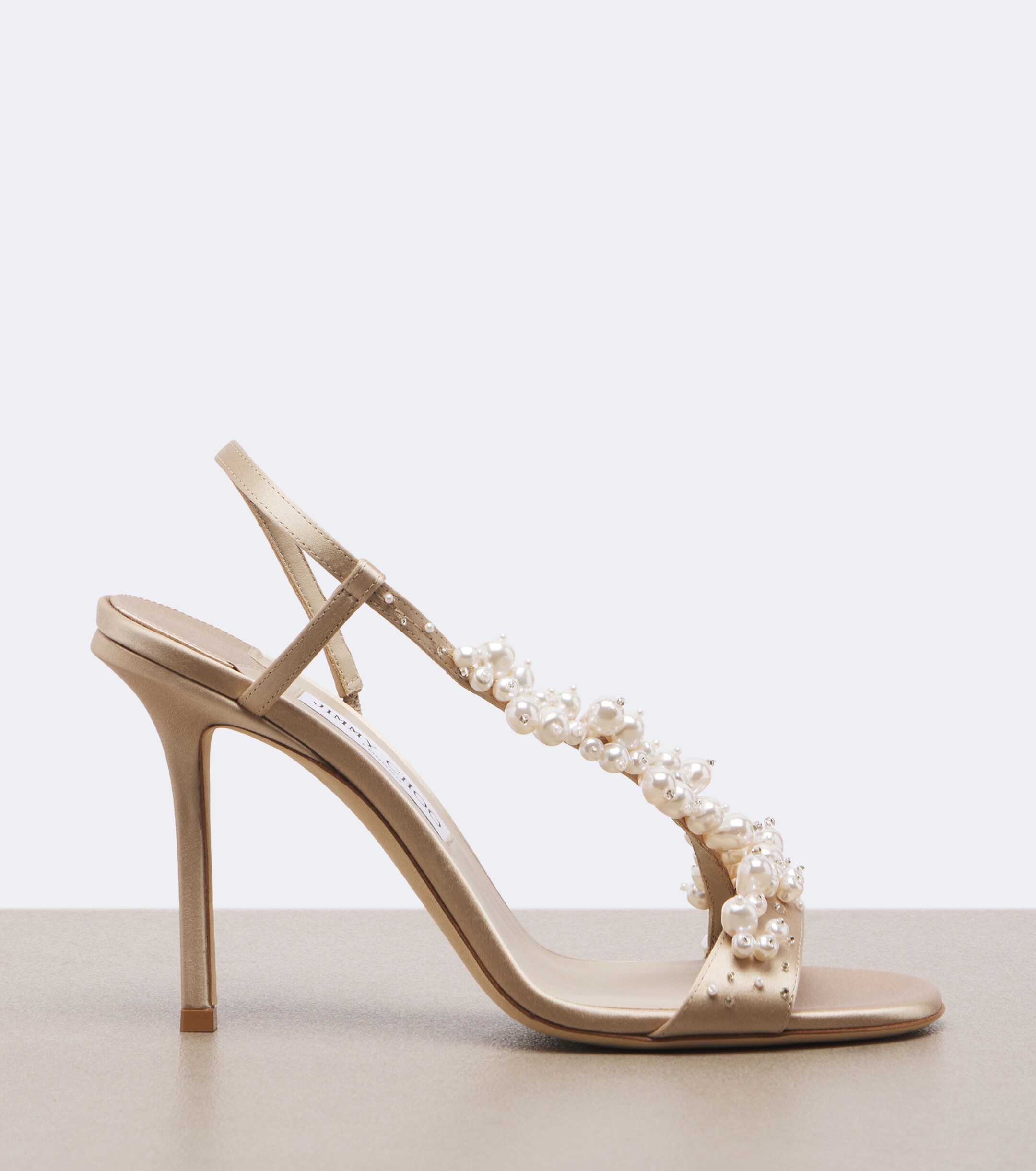 JIMMY CHOO Jimmy Choo Irina embellished satin slingback sandals