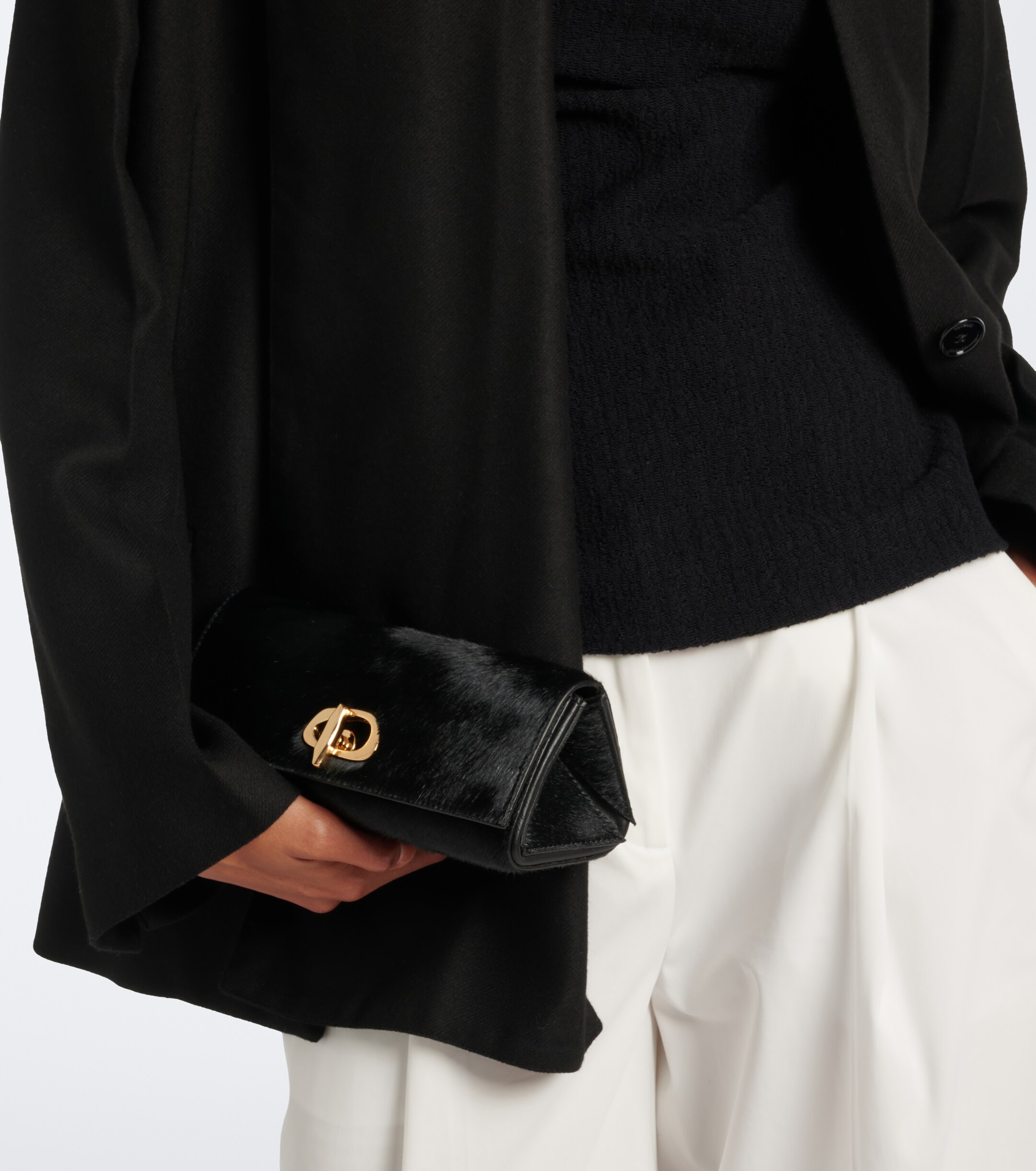 AMANU Amanu Tanzania calf hair clutch