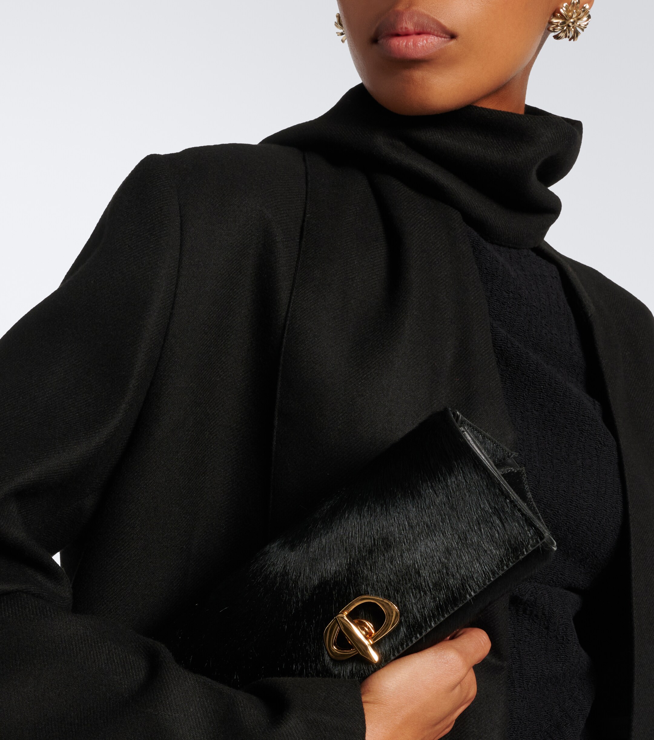 AMANU Amanu Tanzania calf hair clutch