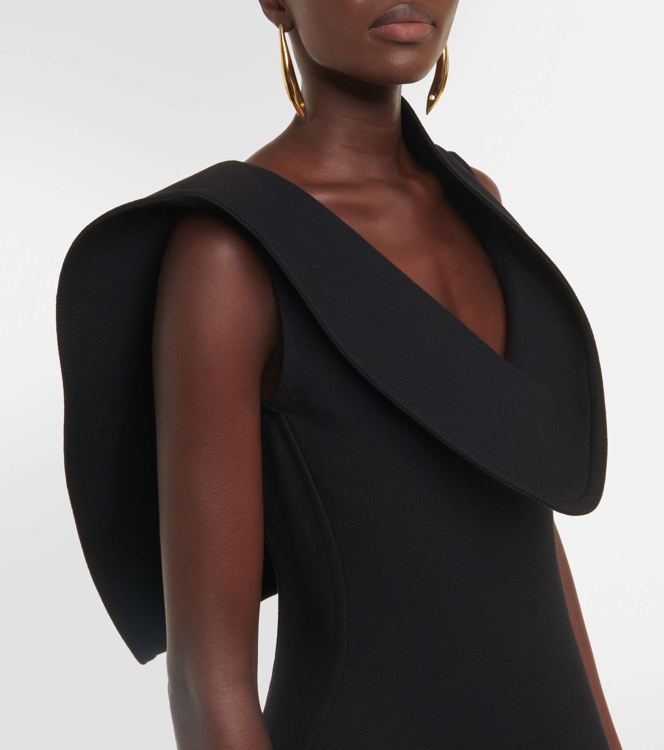 Bottega Veneta Structured cotton-blend midi dress thumbnail
