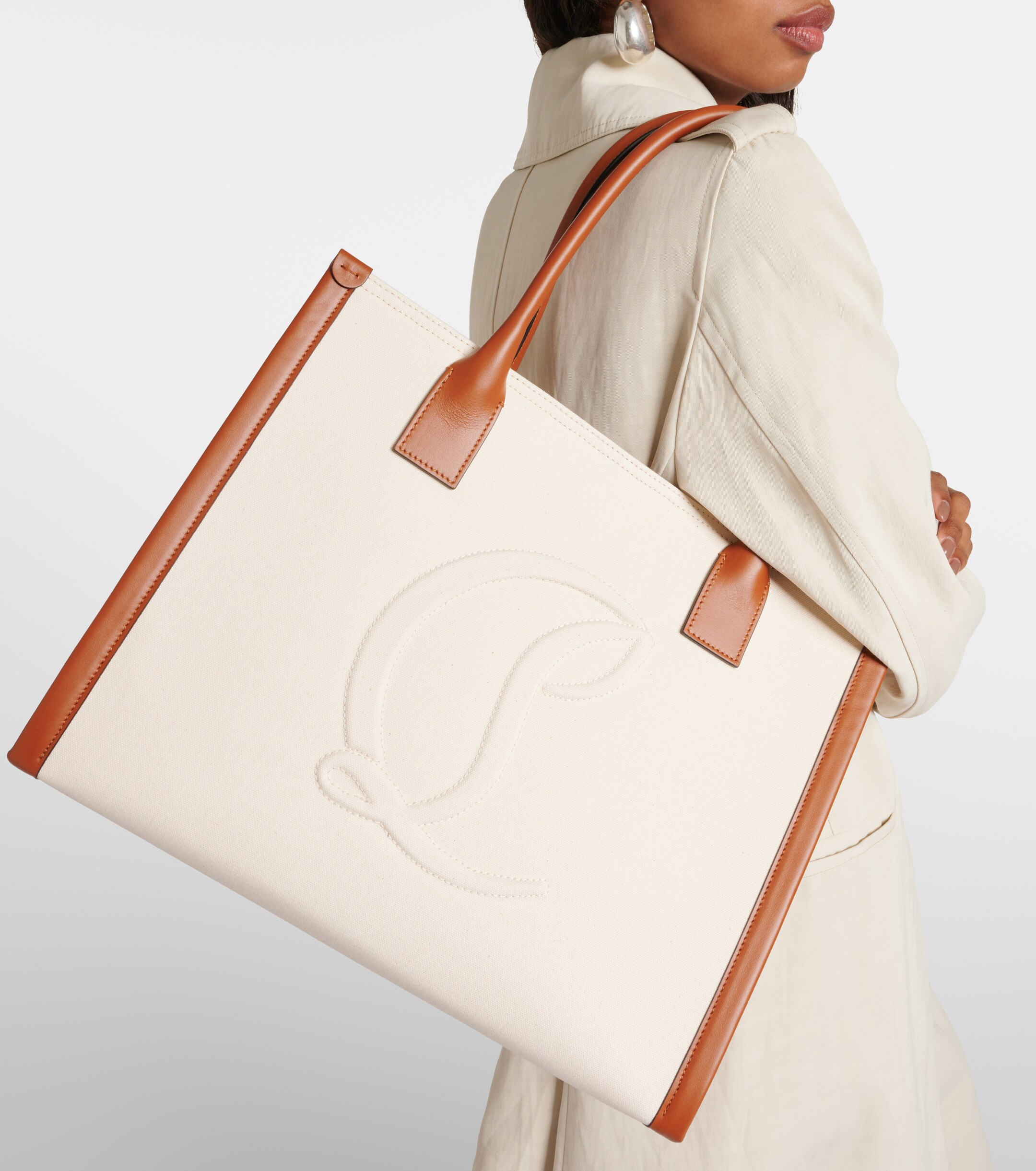 CHRISTIAN LOUBOUTIN By My Side E/W Large canvas tote bag