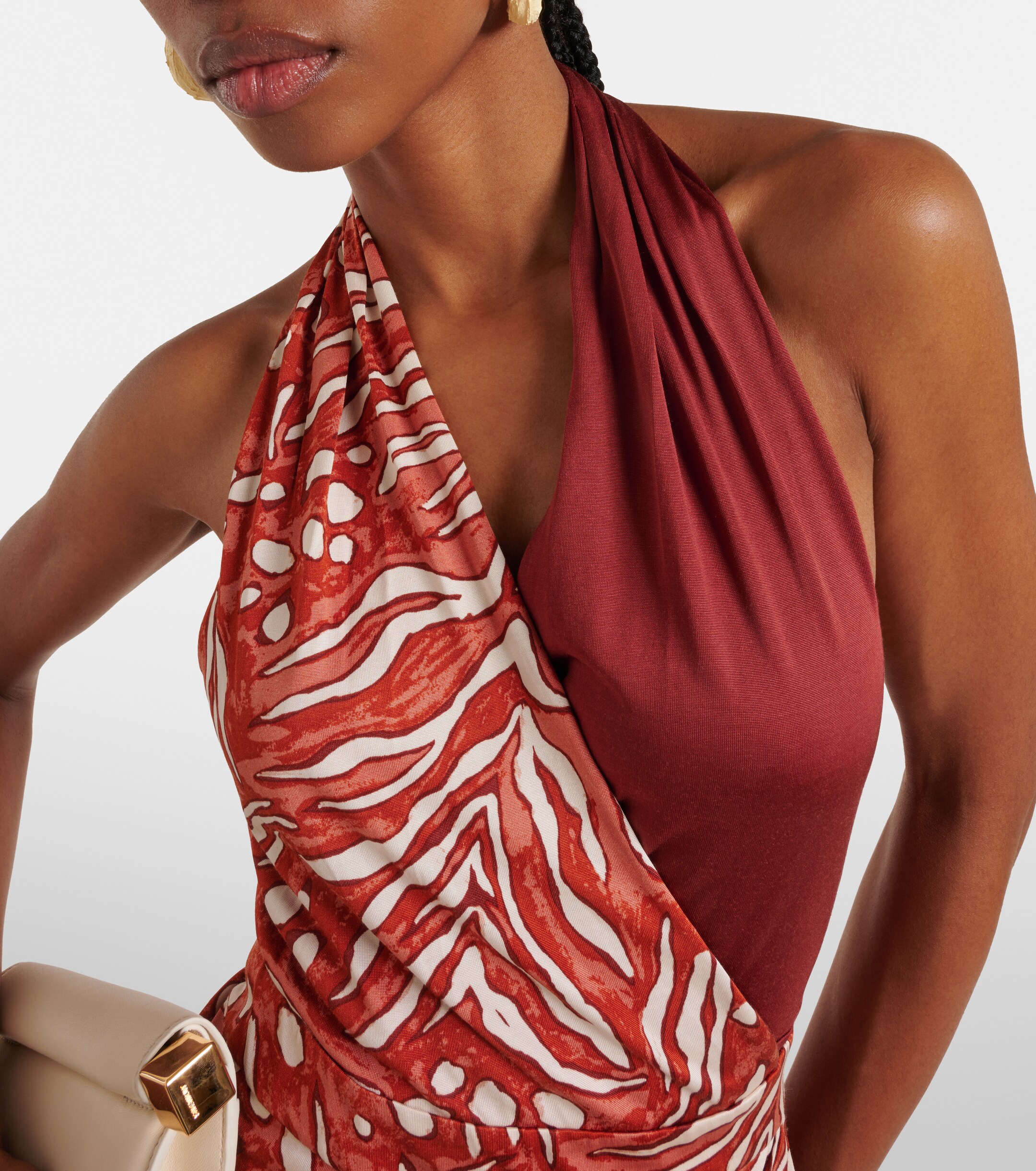 2xl bodycon knee length dress V-Neck Bodycon Midi Dress With Zipper