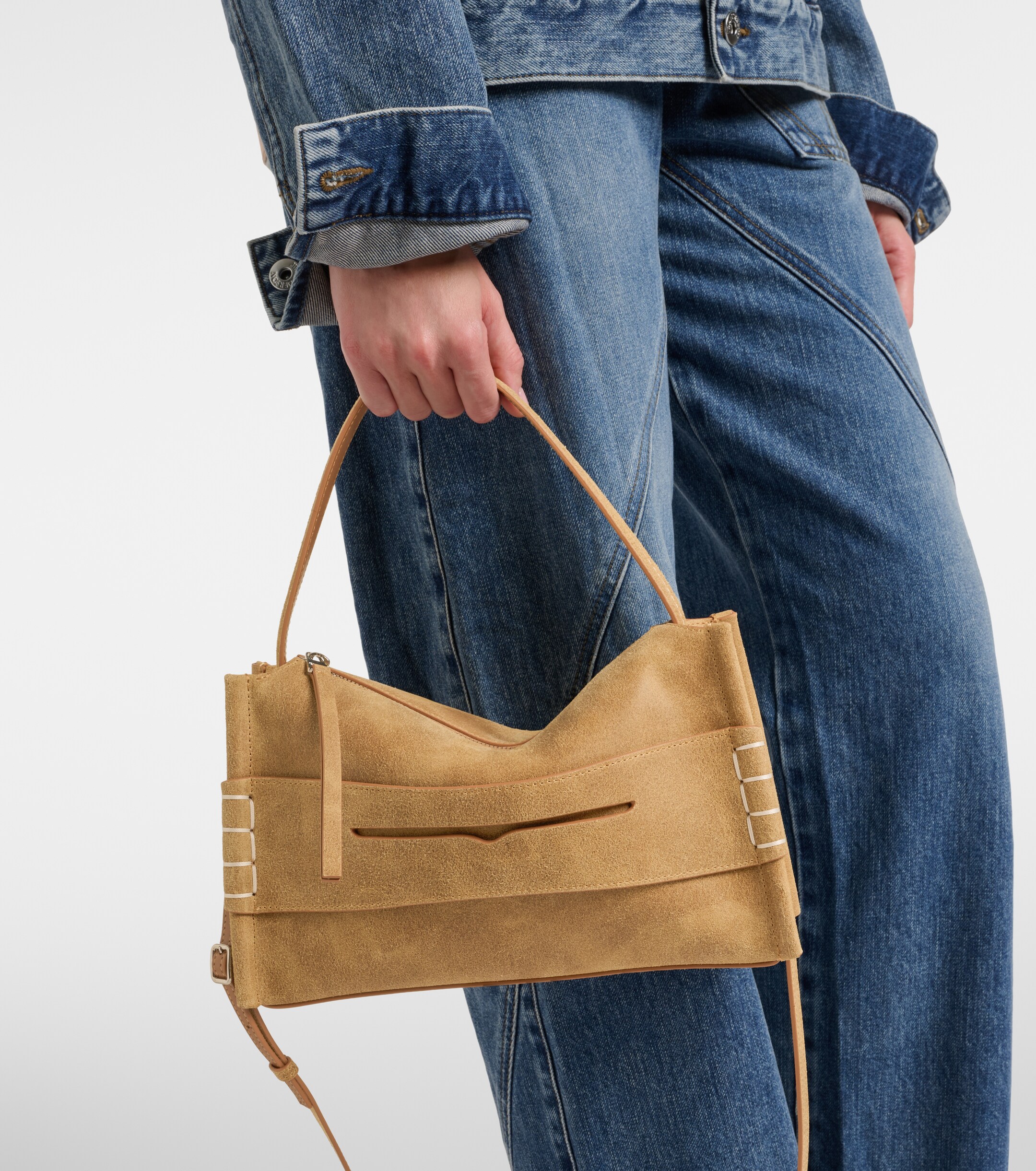 Jw Anderson Loafer Small suede shoulder bag