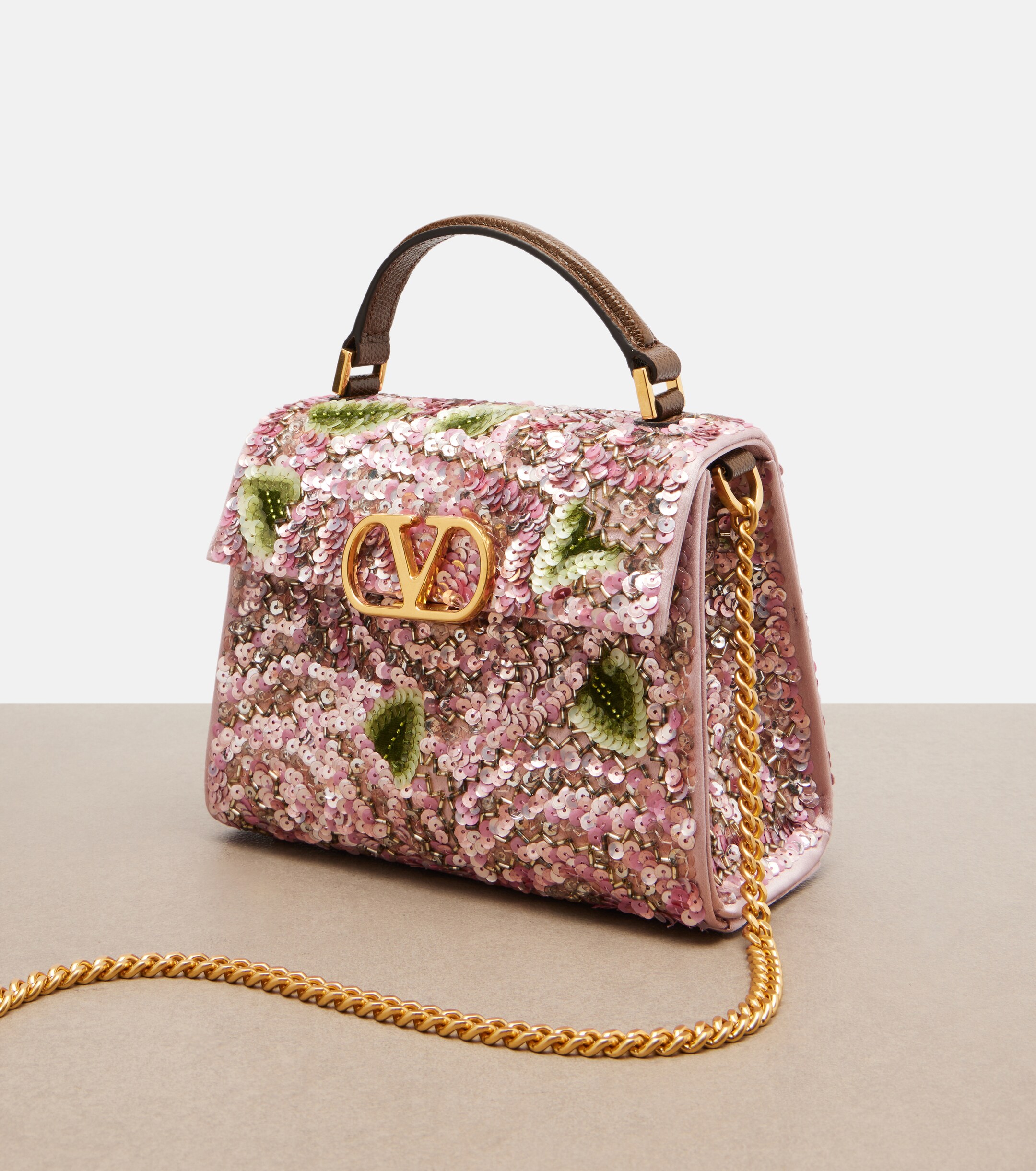 Valentino Garavani VSling Mini sequined top-handle bag thumbnail