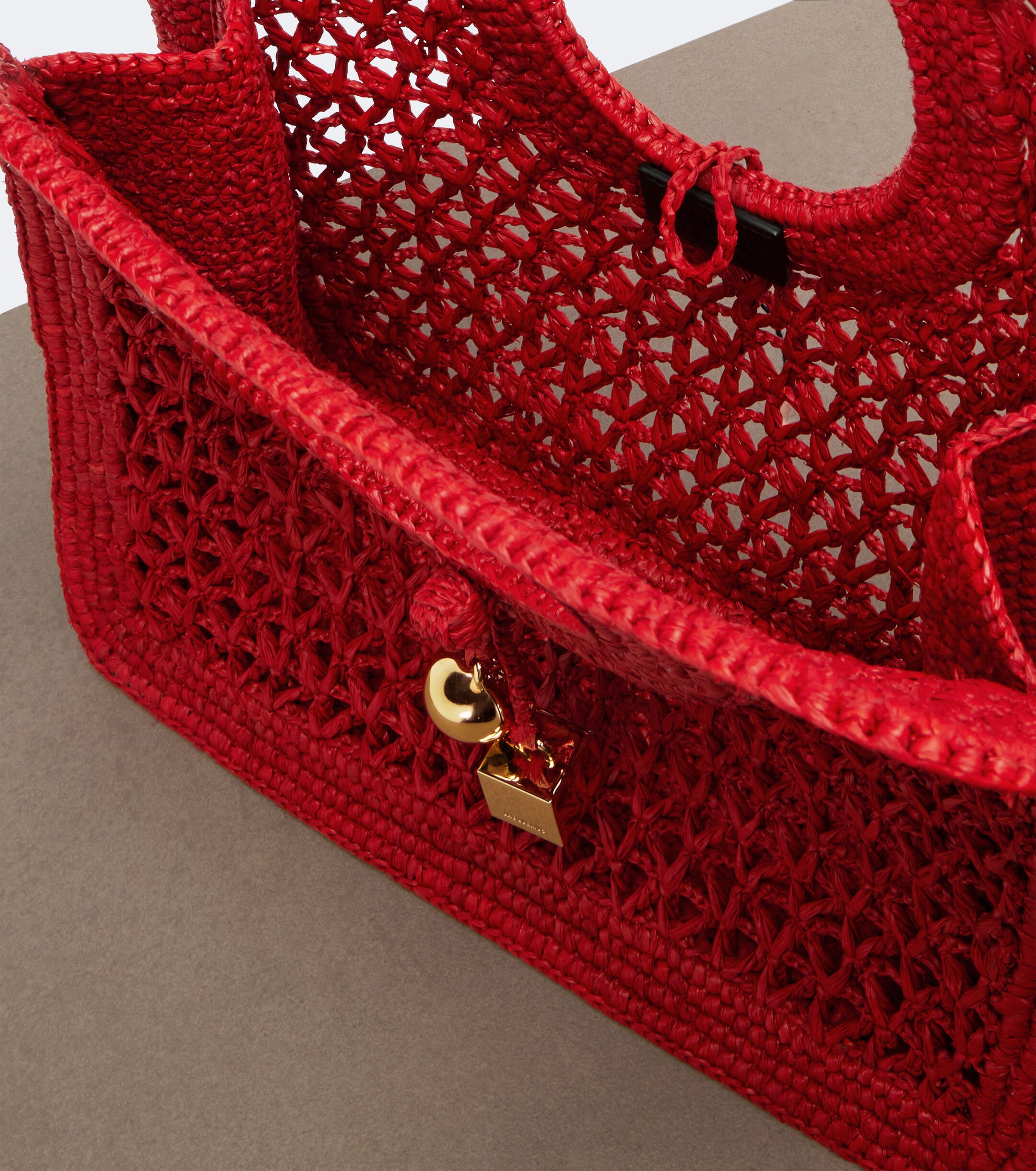 Jacquemus Spiaggia Small raffia top-handle bag