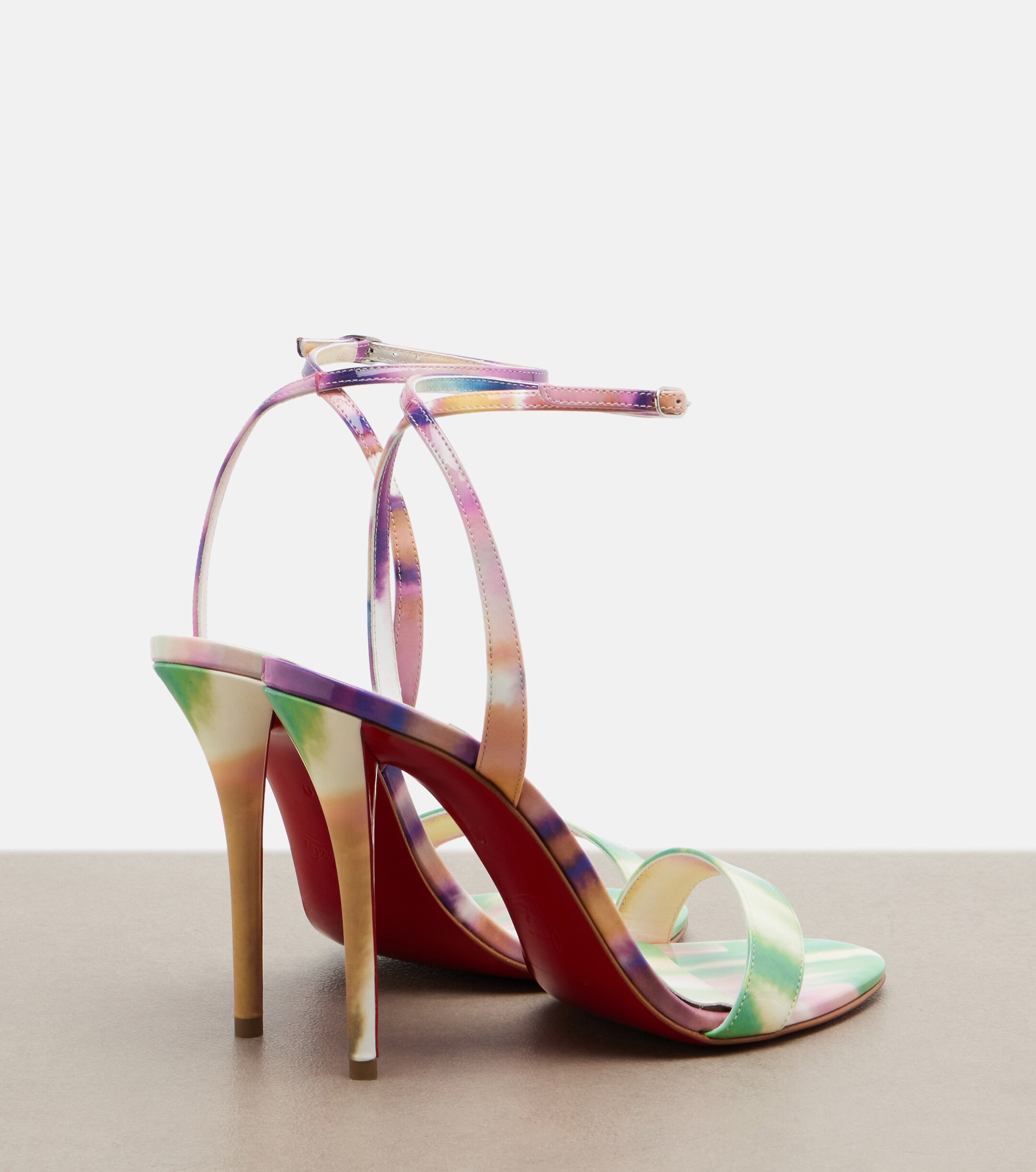 CHRISTIAN LOUBOUTIN Christian Louboutin Miss Z tie dye patent leather sandals