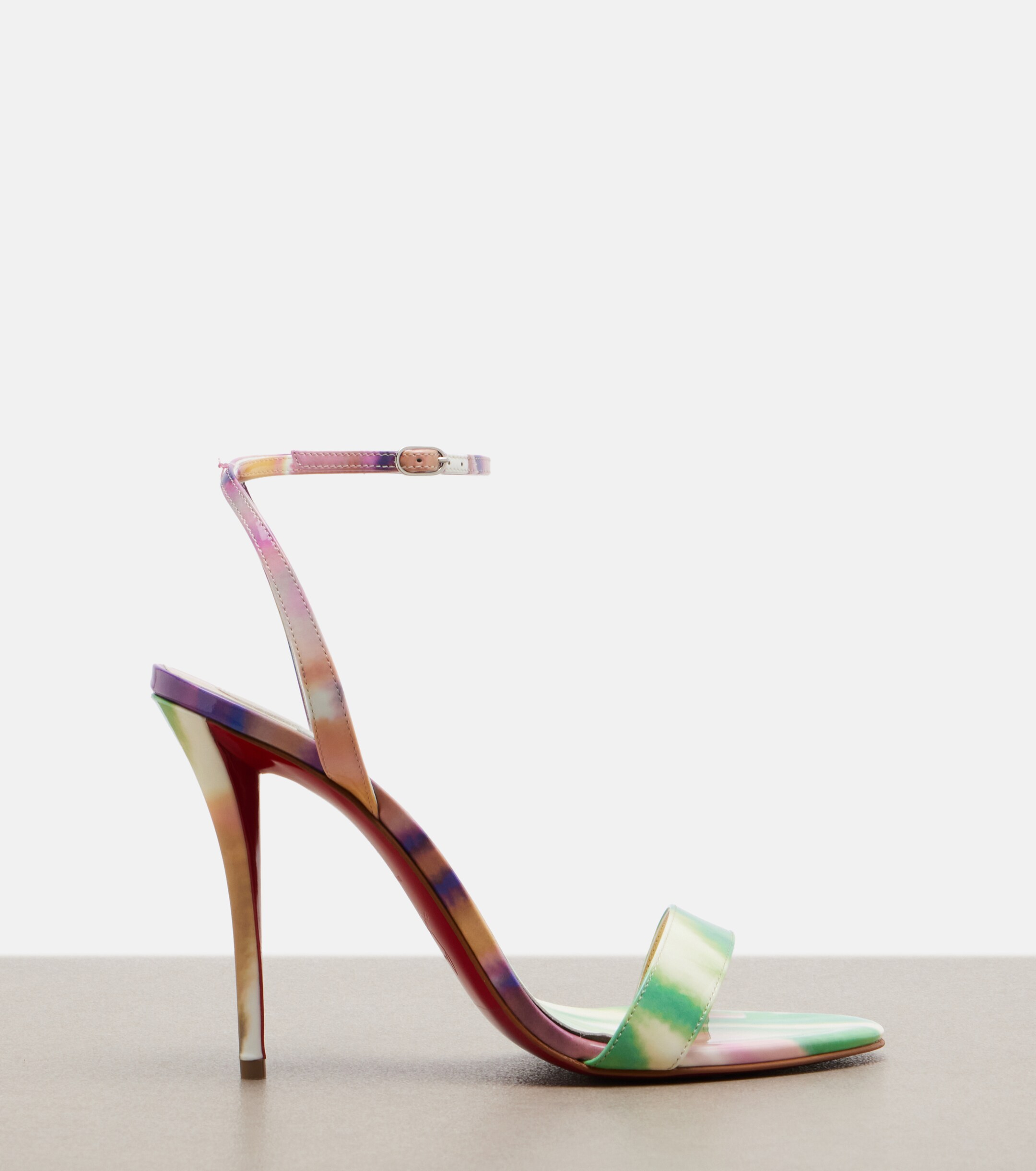 CHRISTIAN LOUBOUTIN Christian Louboutin Miss Z tie dye patent leather sandals