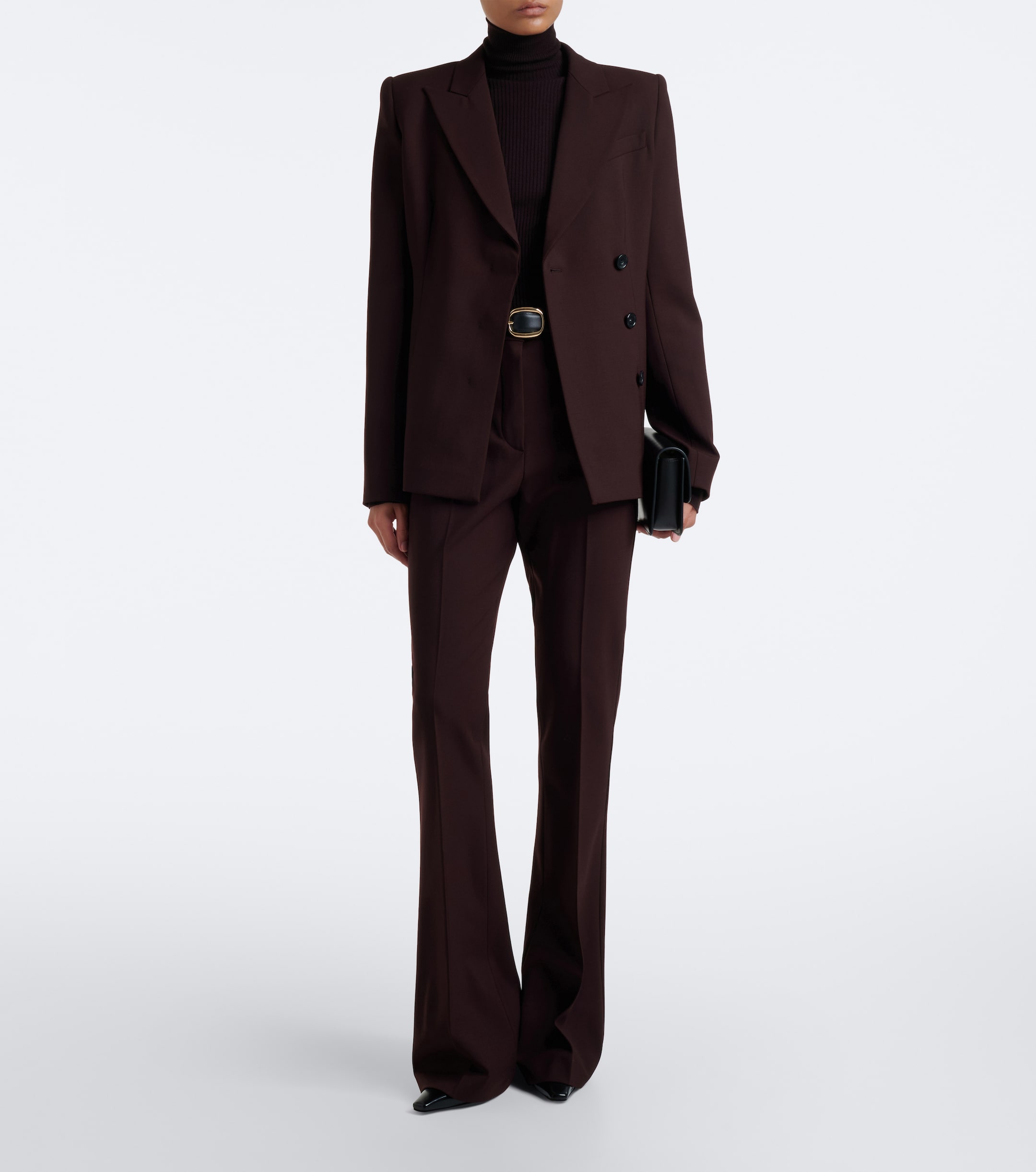 Sportmax Sportmax Flared wool-blend pants