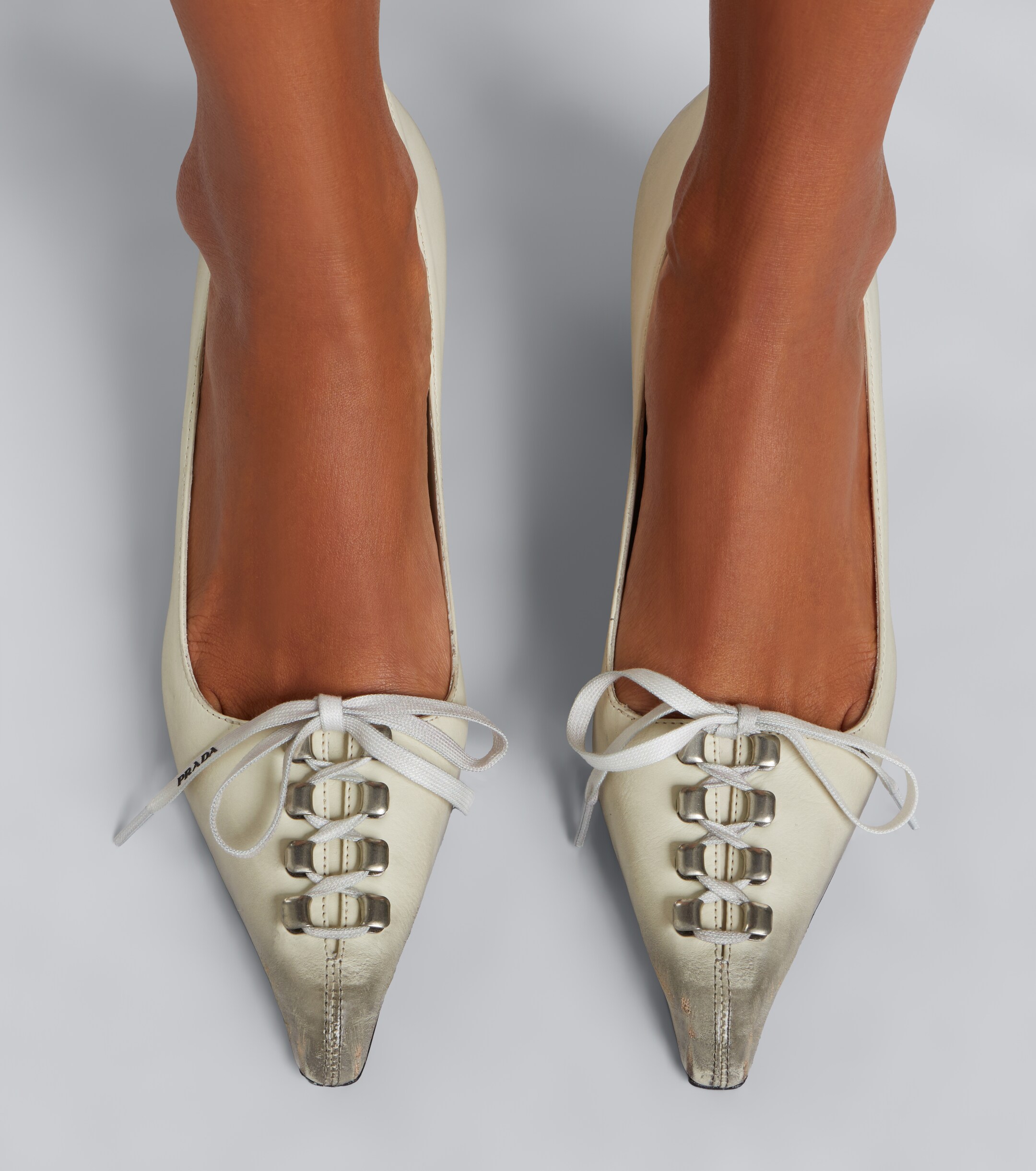 Prada Prada Distressed leather pumps