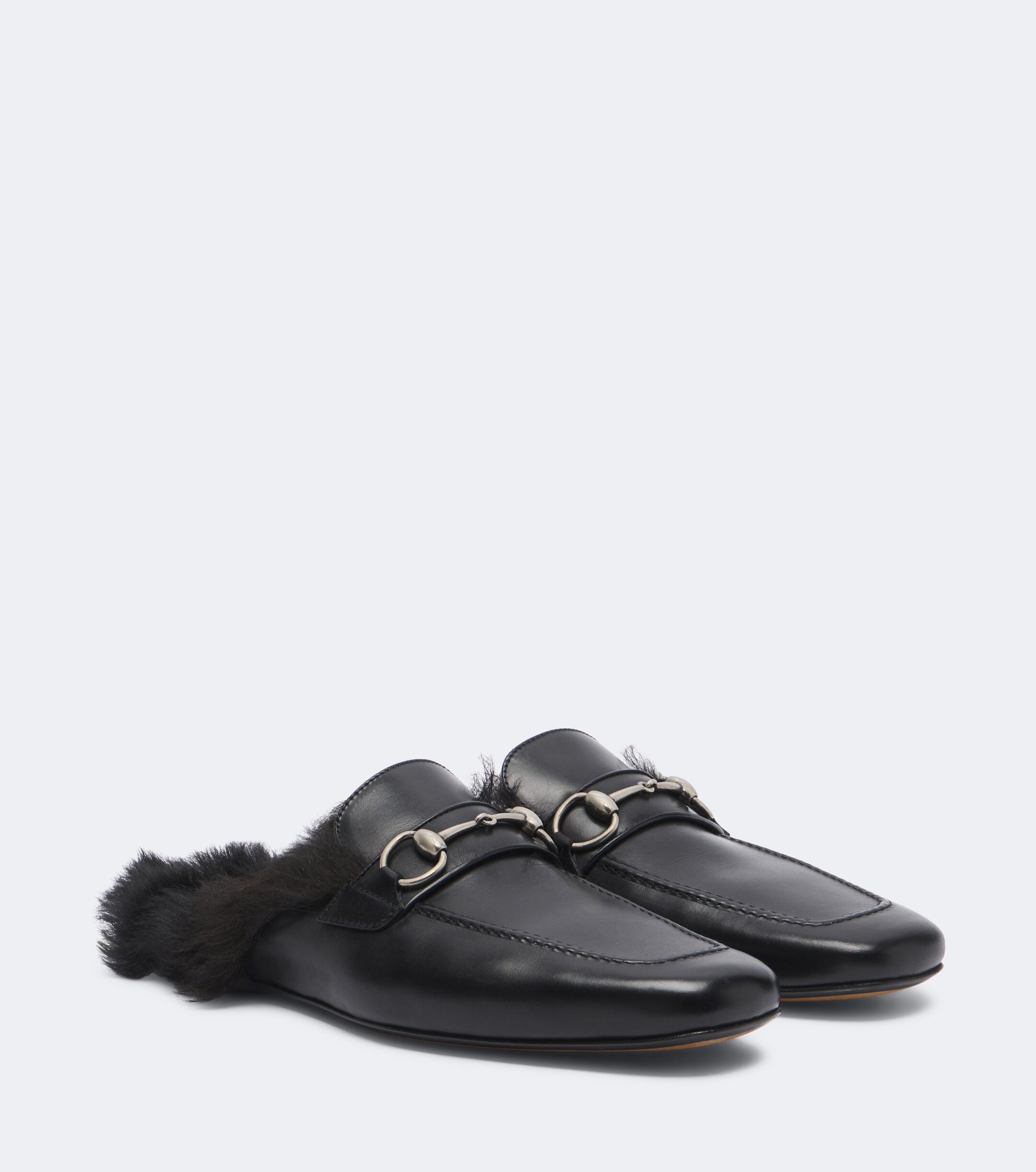 Gucci Gucci Casanova shearling-lined leather mules