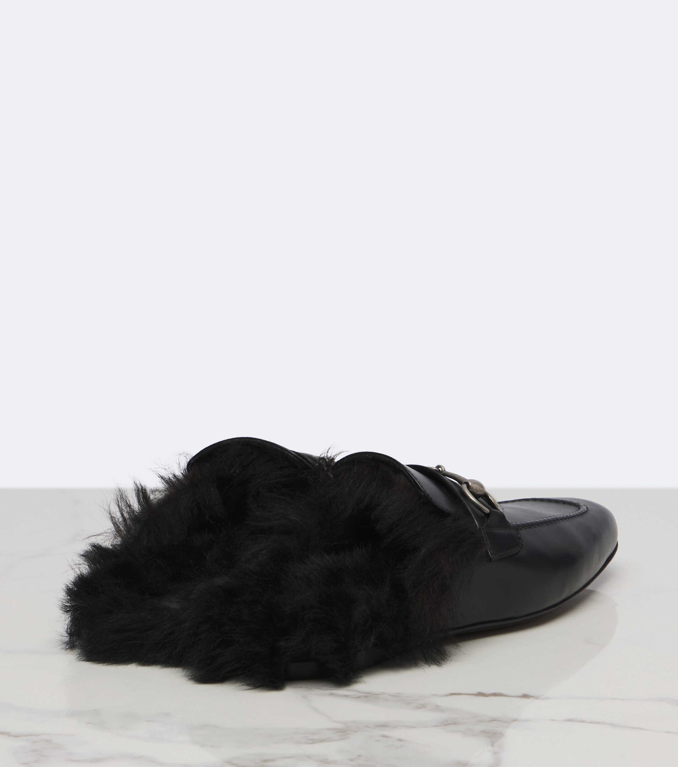 Gucci Gucci Casanova shearling-lined leather mules