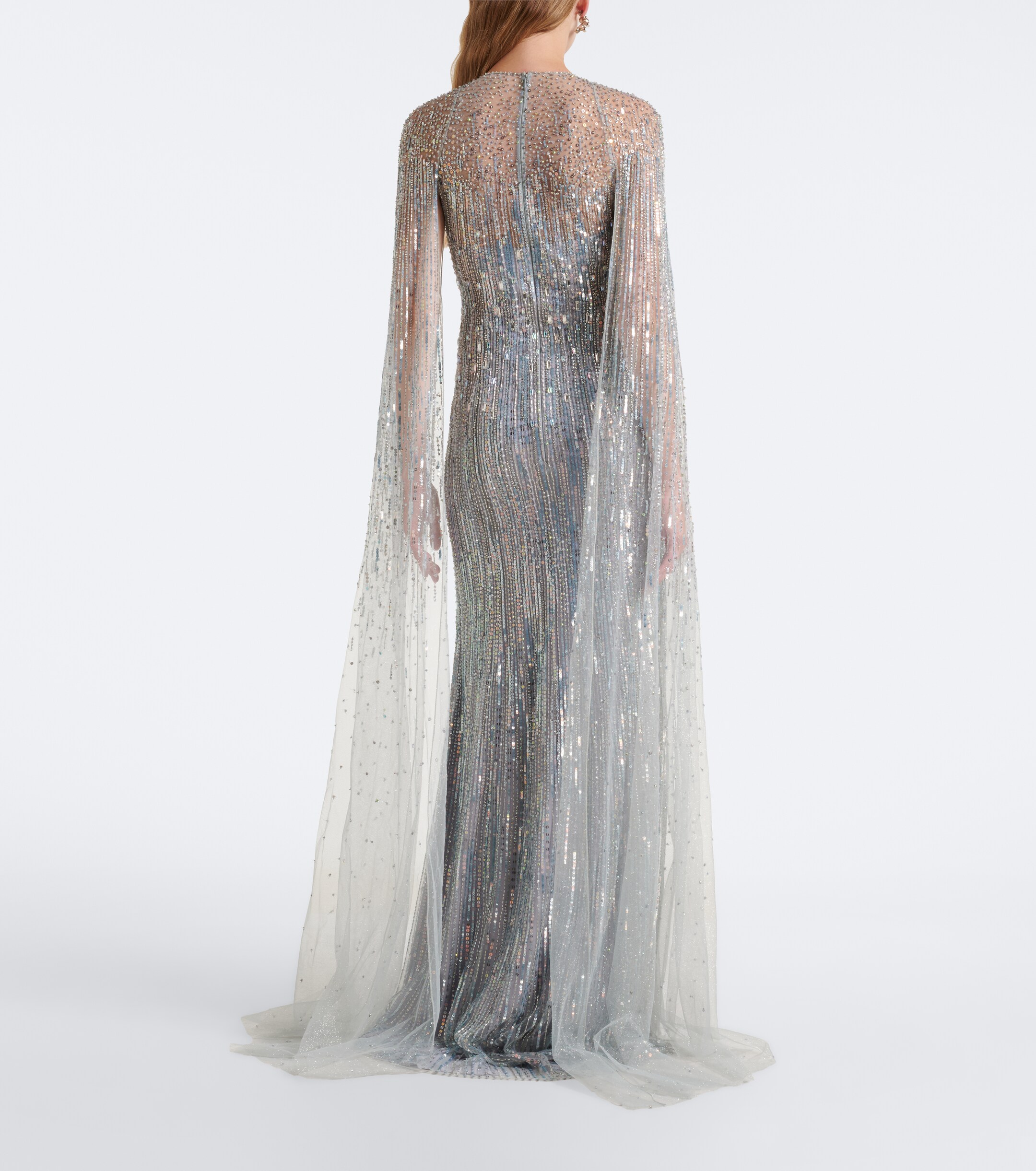 Jenny Packham Jenny Packham Cosmic Dust embellished caped gown