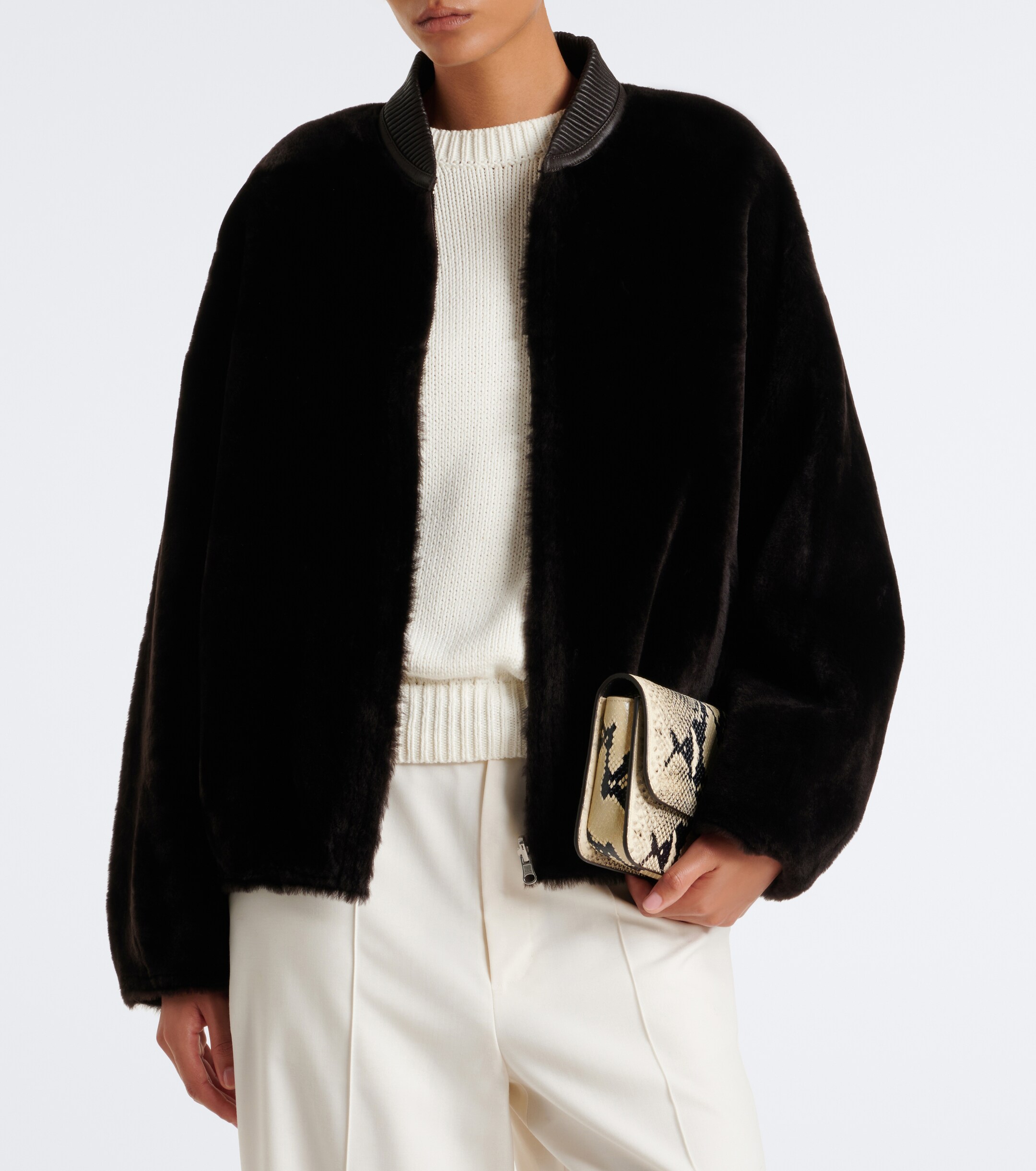 ARMA Arma Violet reversible shearling bomber jacket