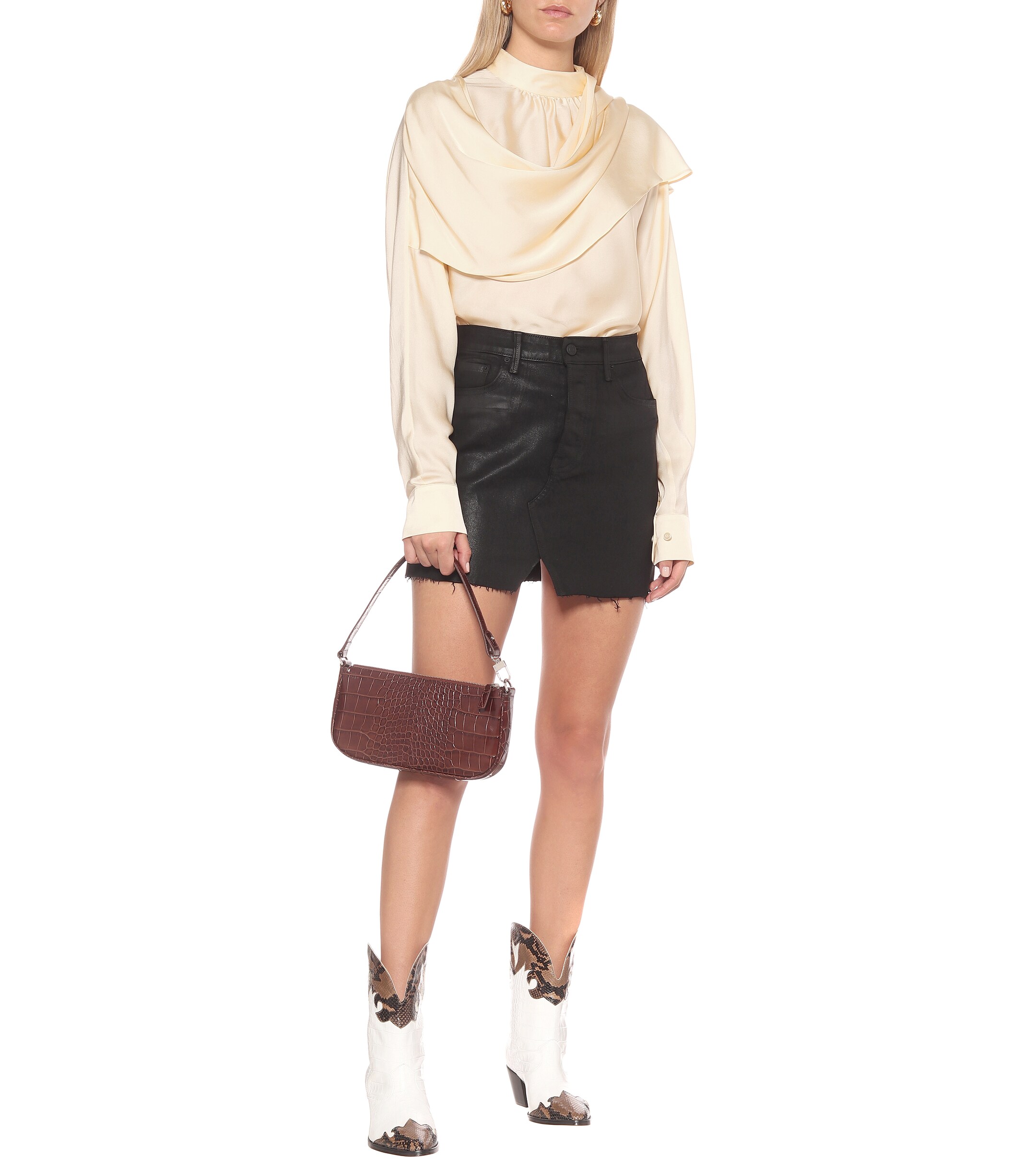BY FAR Rachel leather shoulder bag