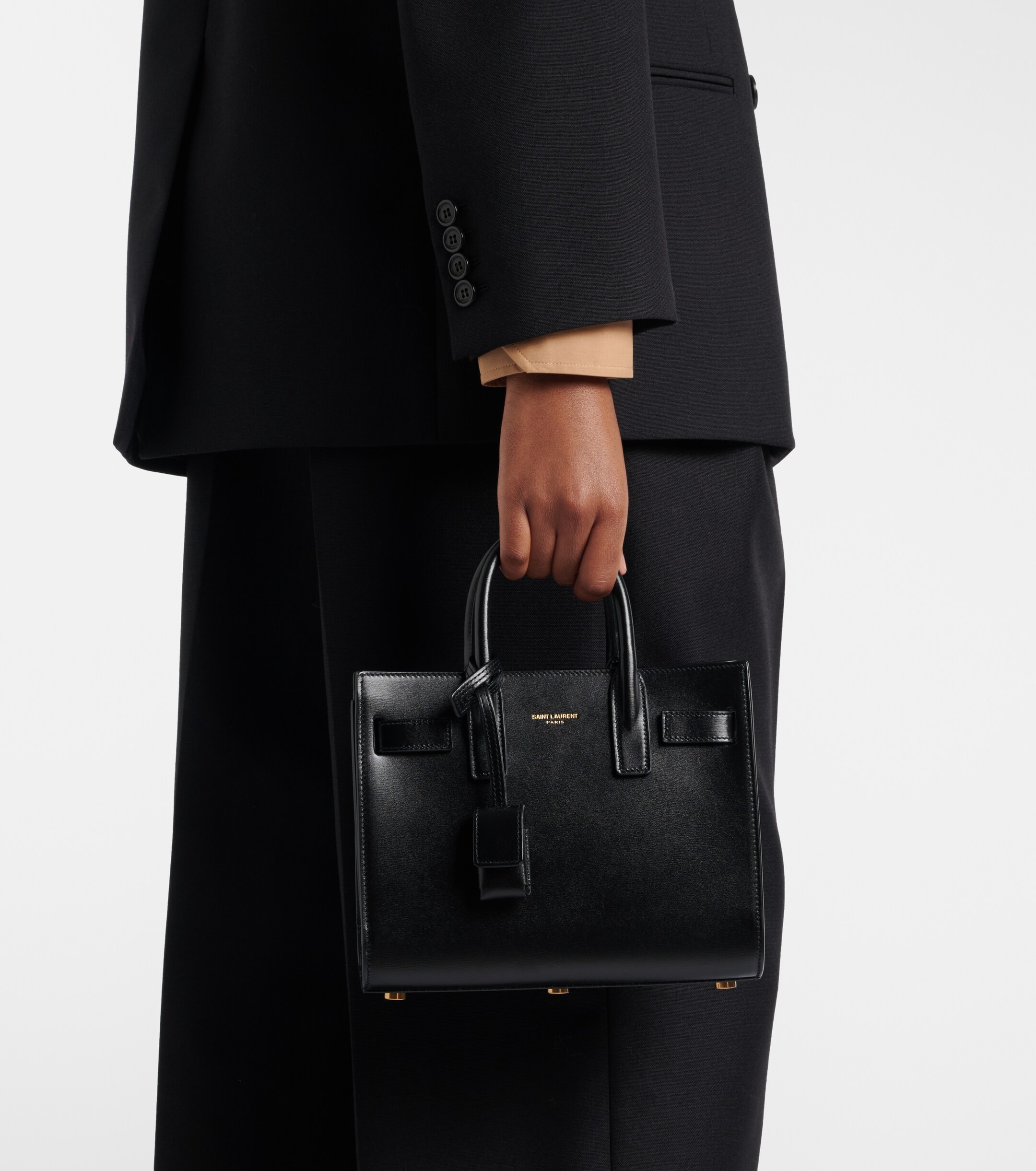 Saint Laurent Sac De Jour Nano leather tote